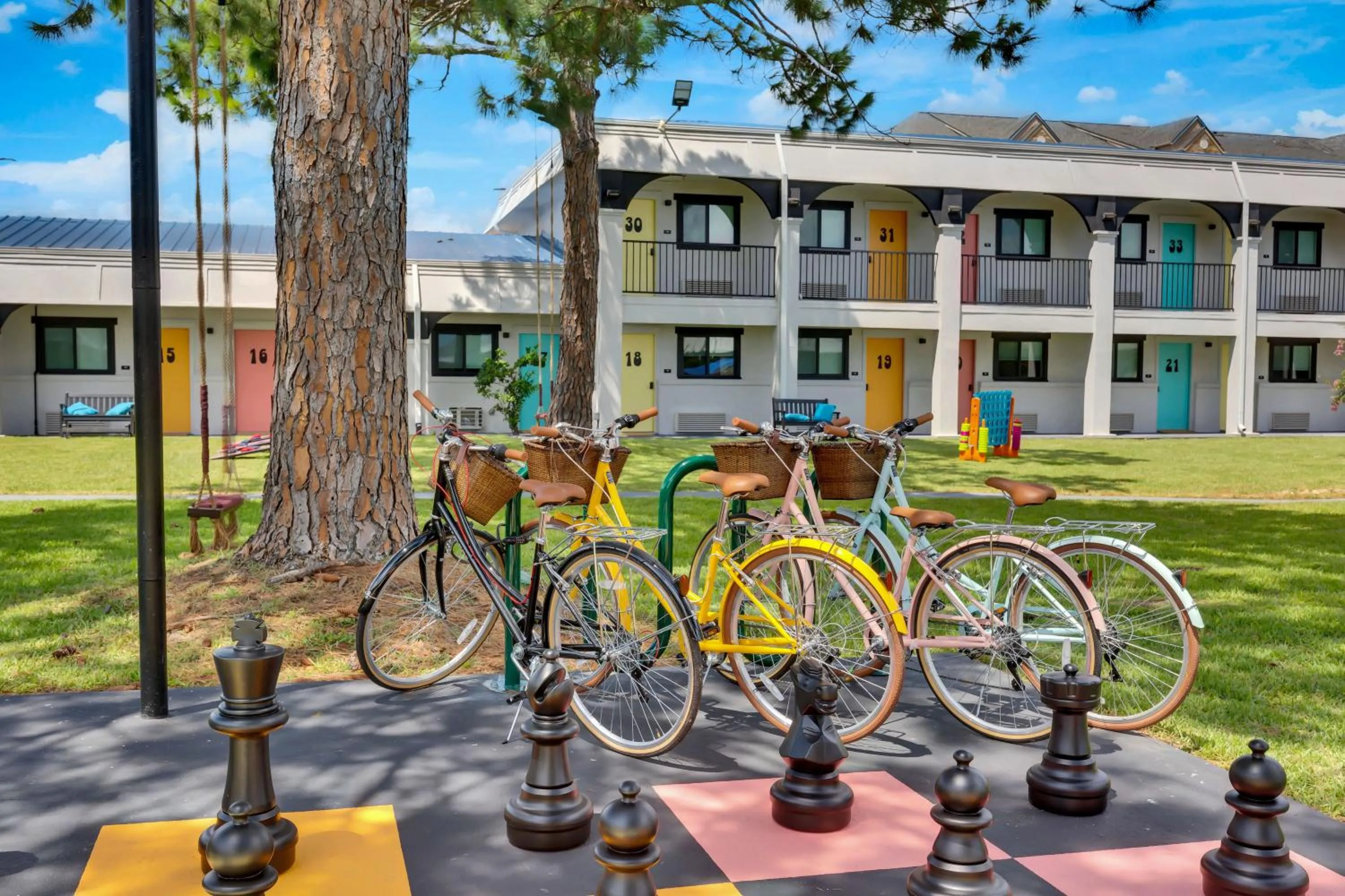 Cycling in Hotel McCoy - Art, Libations, Pool Society