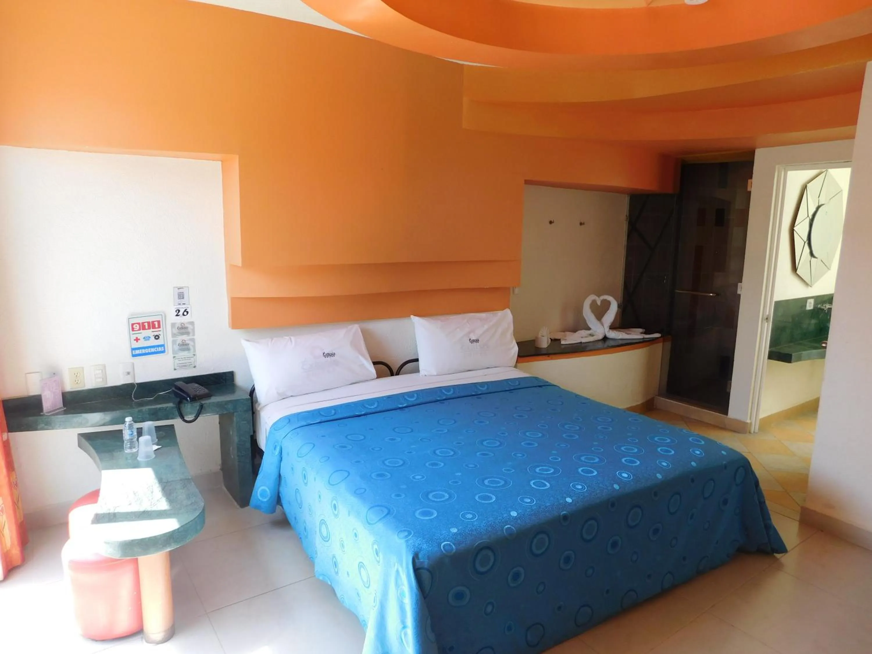 Bed in Hotel Extasis