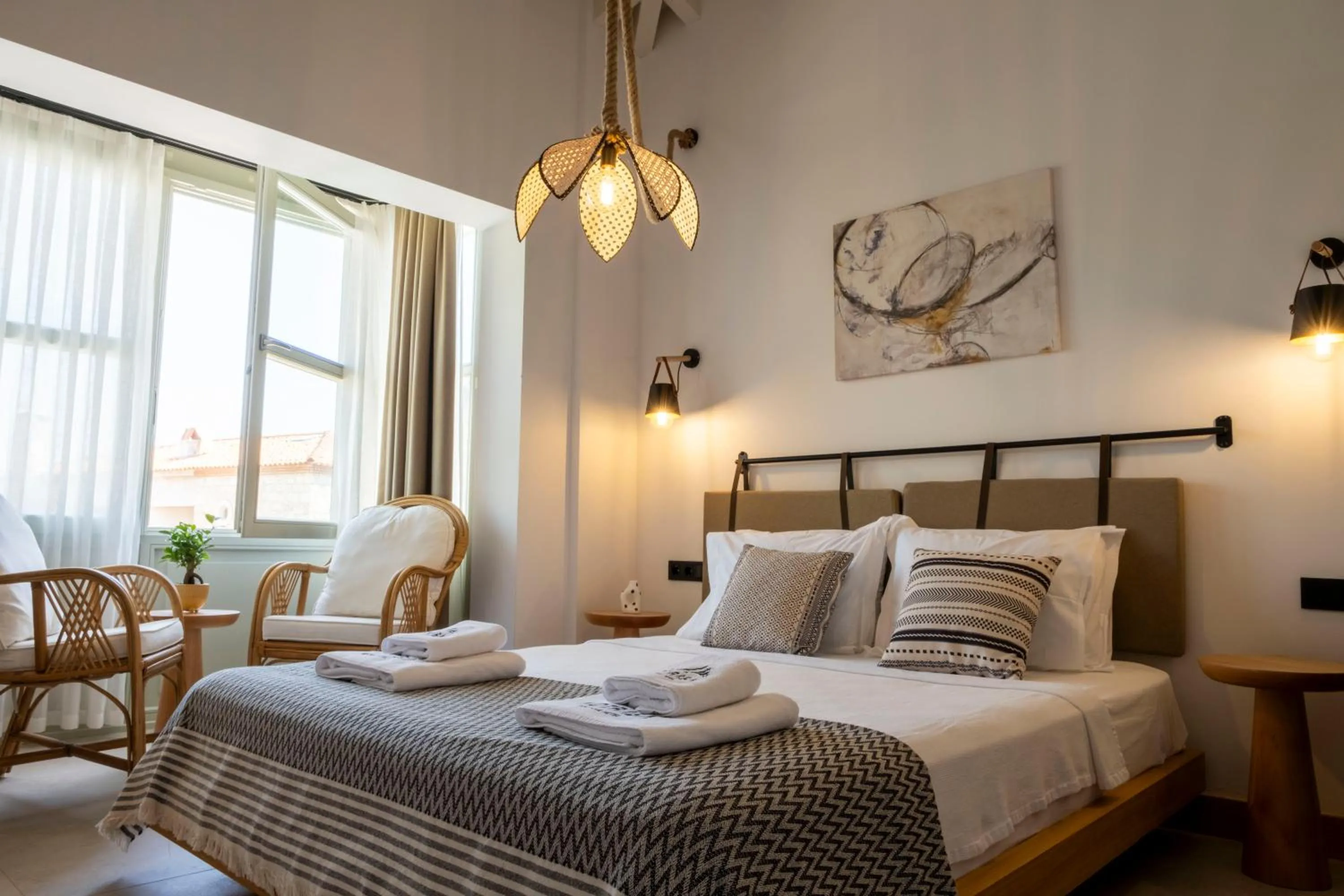 Bed in Kotraba Alacati Hotel