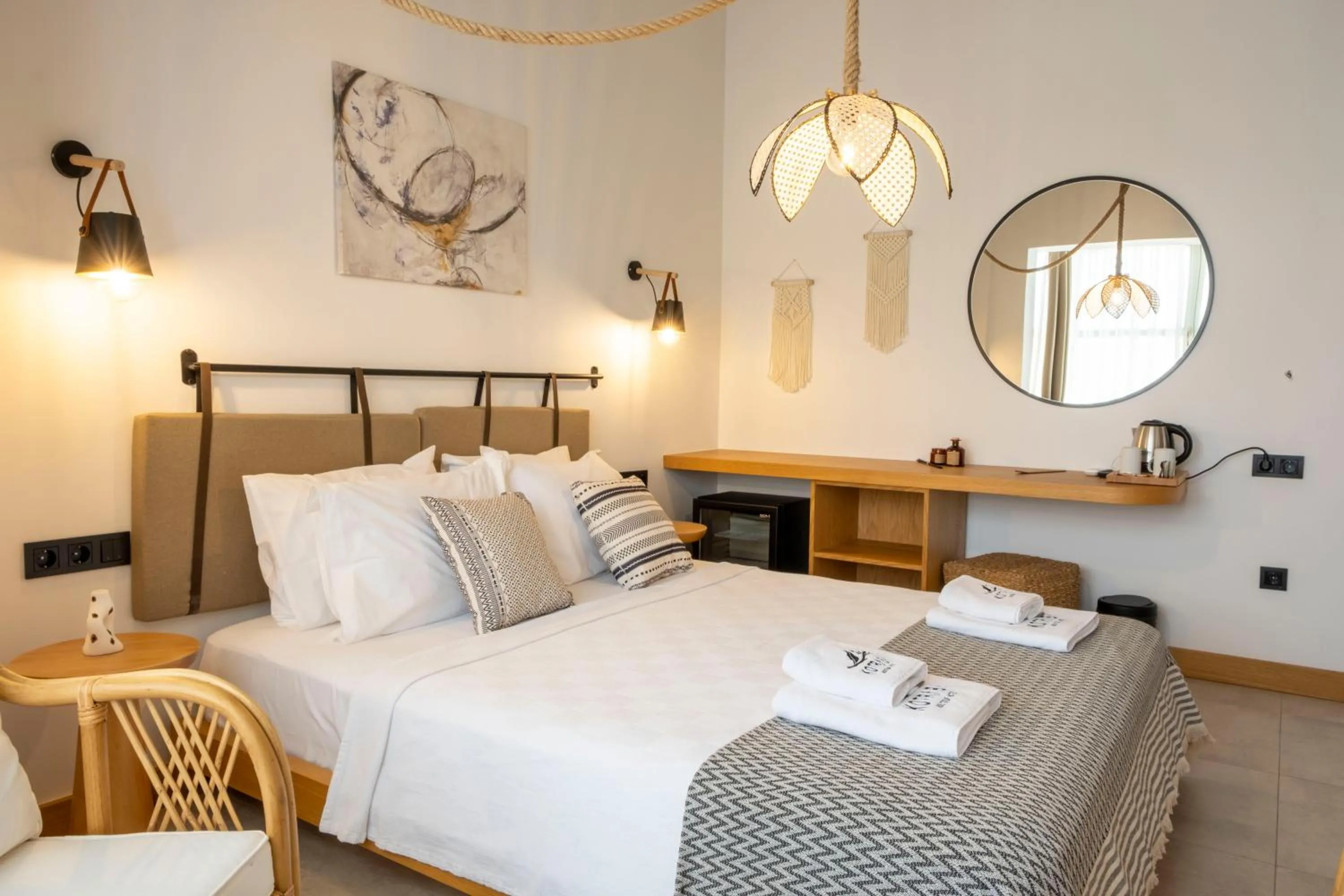 Bed in Kotraba Alacati Hotel
