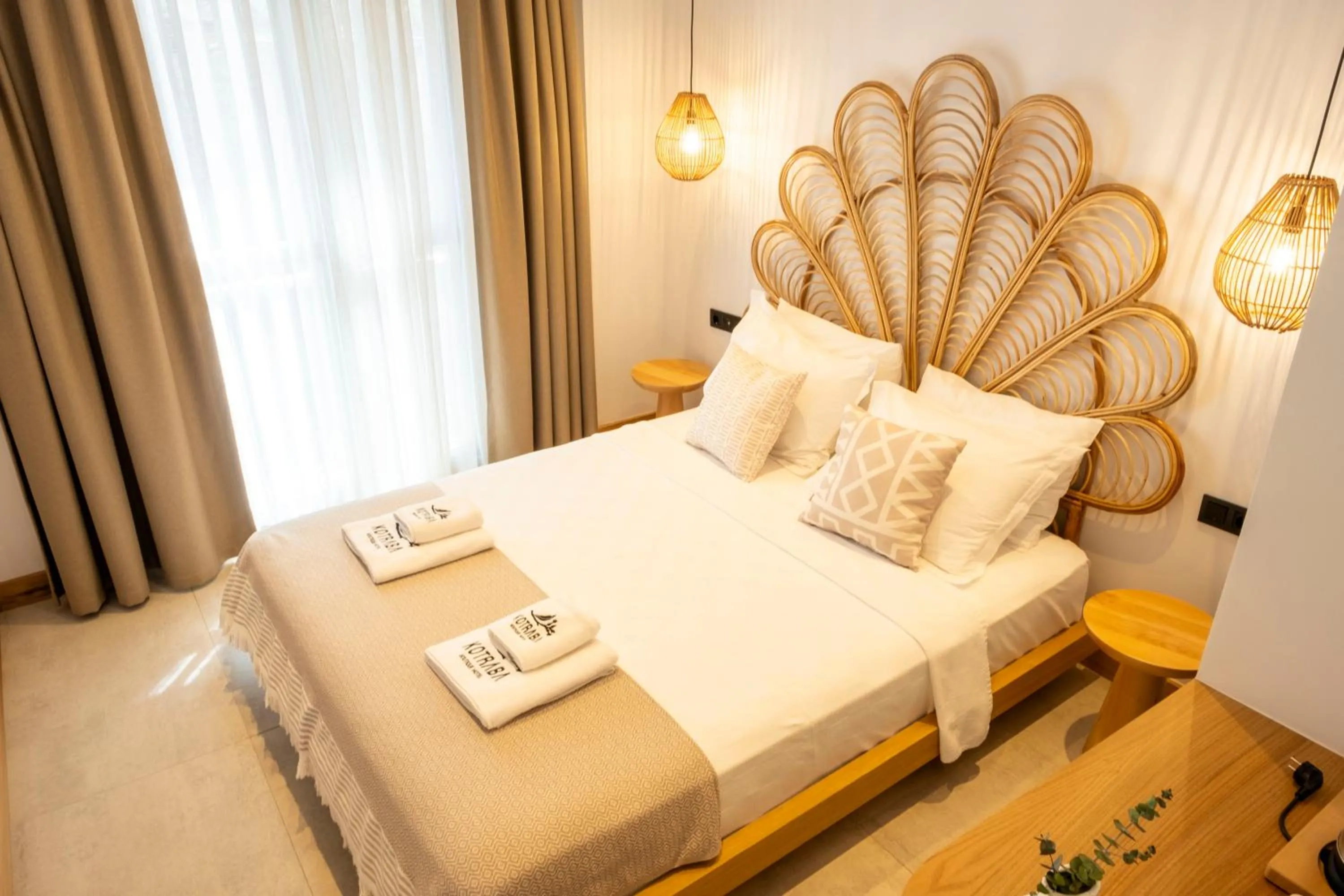Bed in Kotraba Alacati Hotel