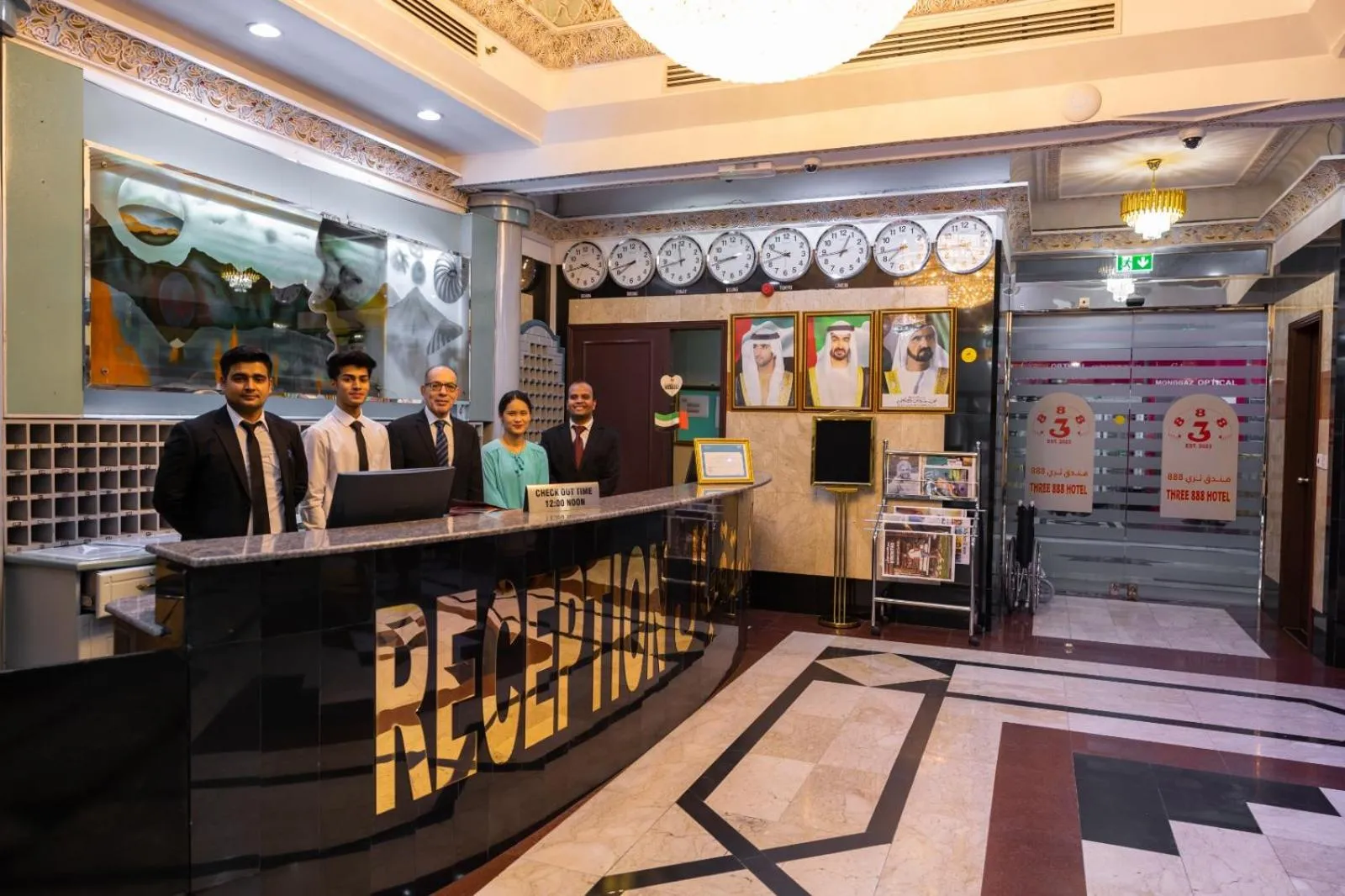 Lobby or reception in Three 888 Hotel