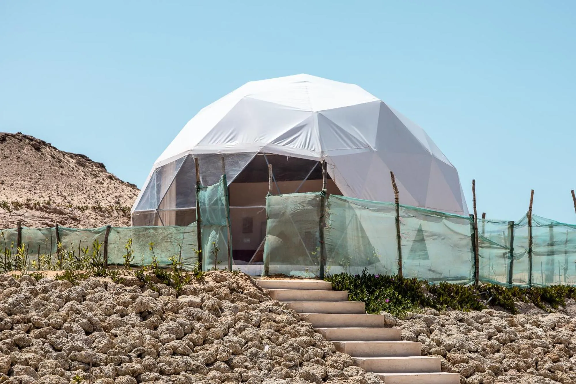 Dome in Desert Sands Dakhla Lagoon View & Kitesurf Spot
