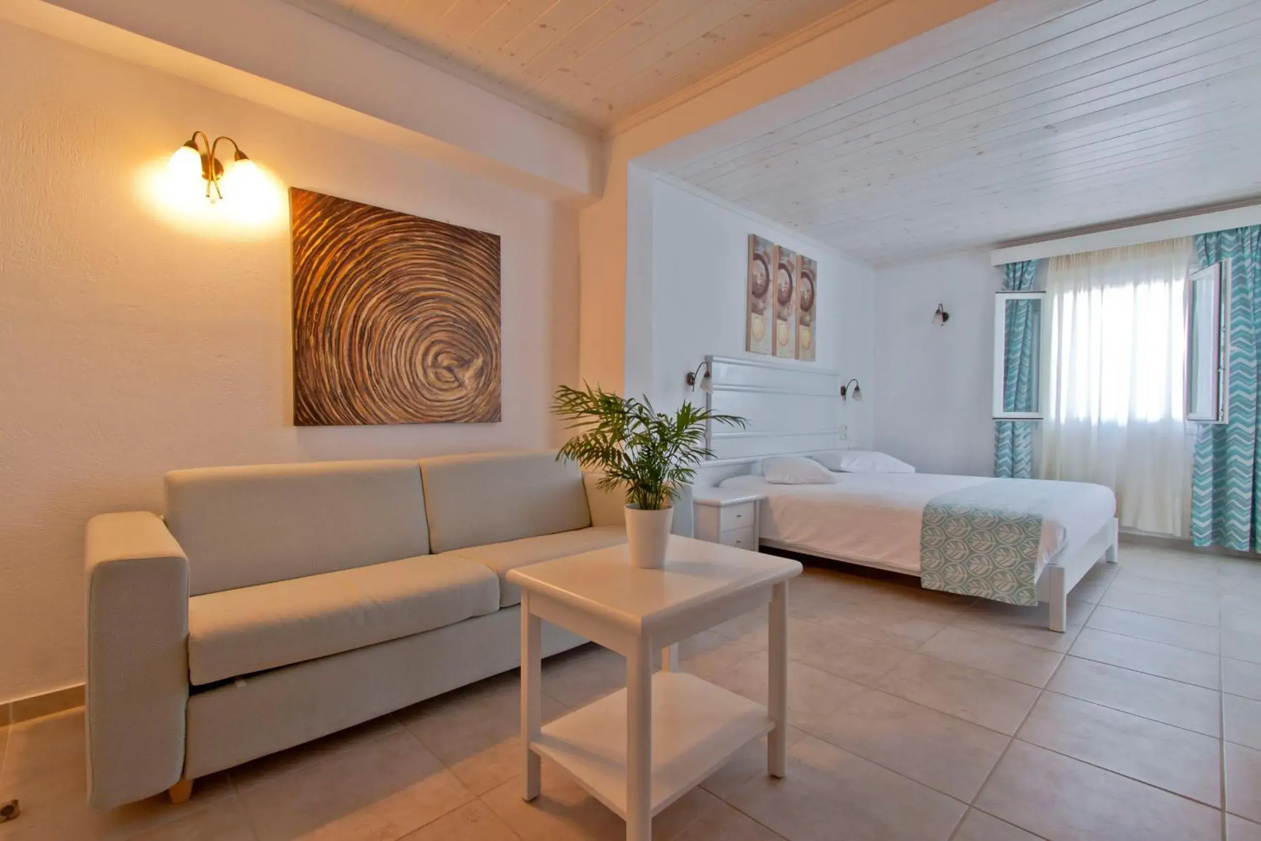 Bed in Yiannaki Hotel Bed in Yiannaki Hotel