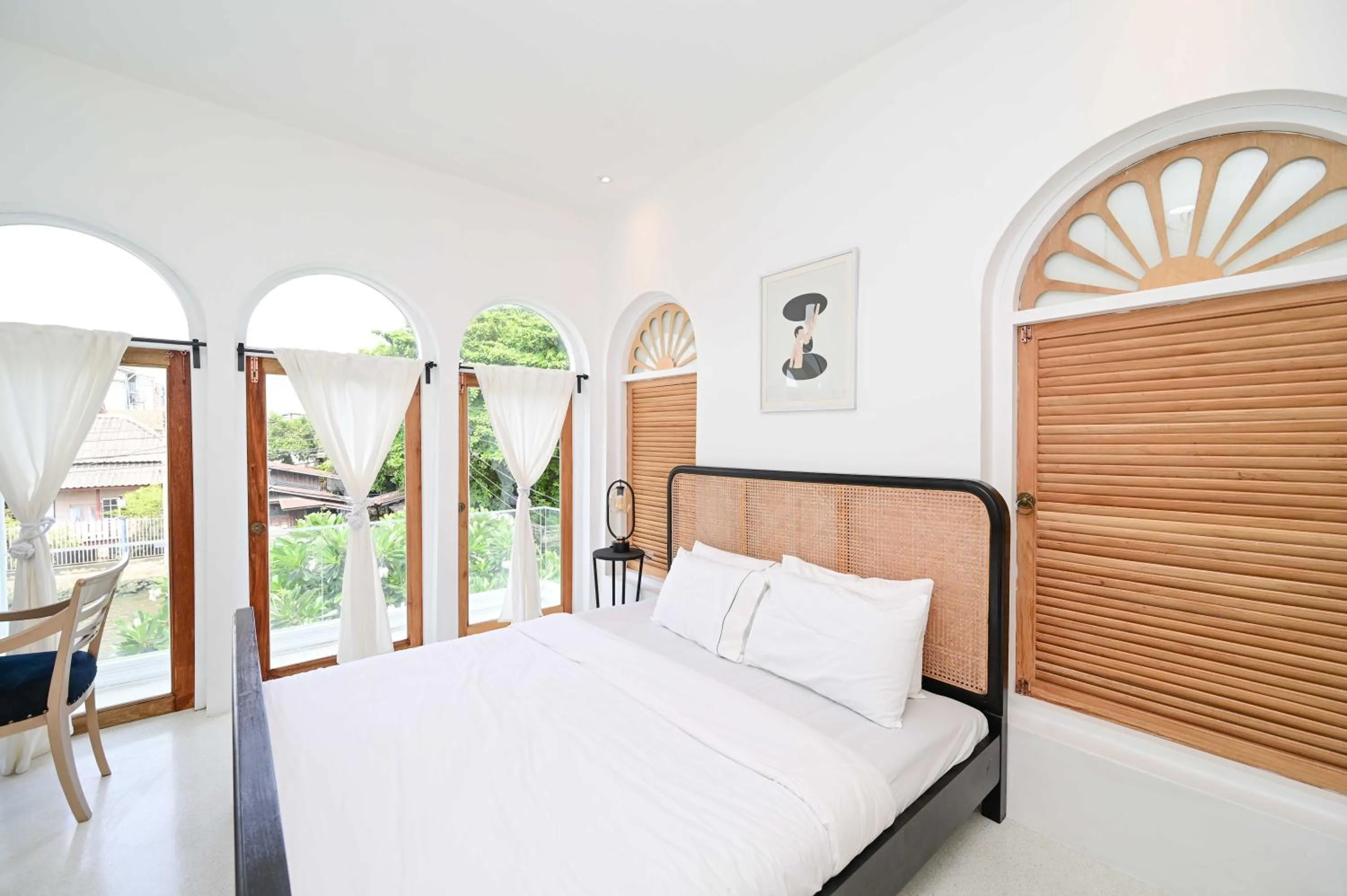 River view, Bed in Arpo Pool Villa Riverside Bangkok