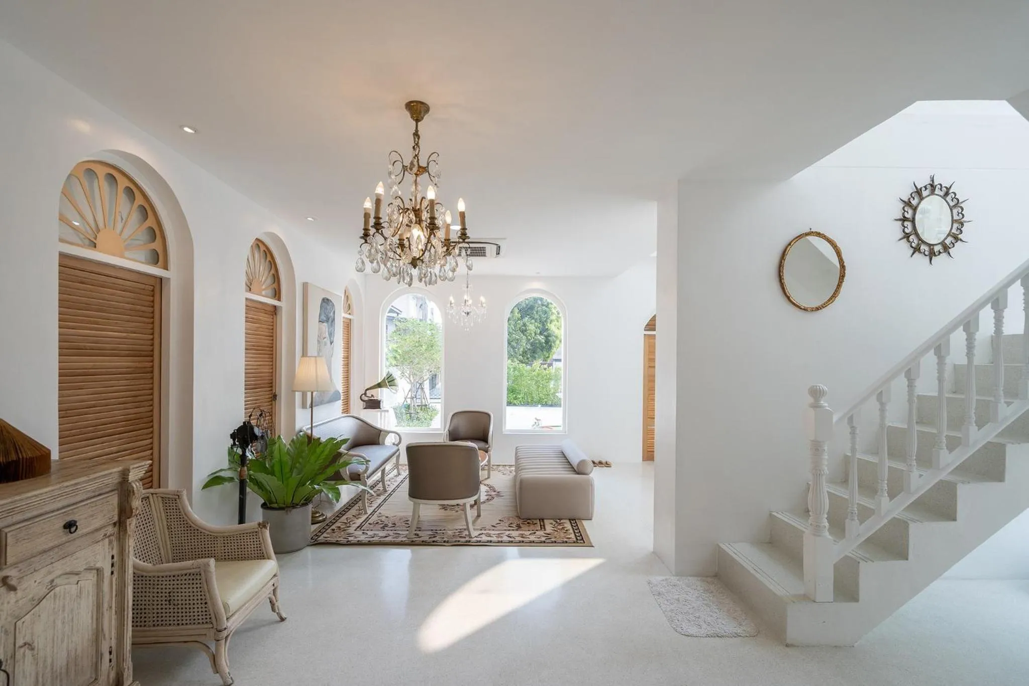 Living room in Arpo Pool Villa Riverside Bangkok