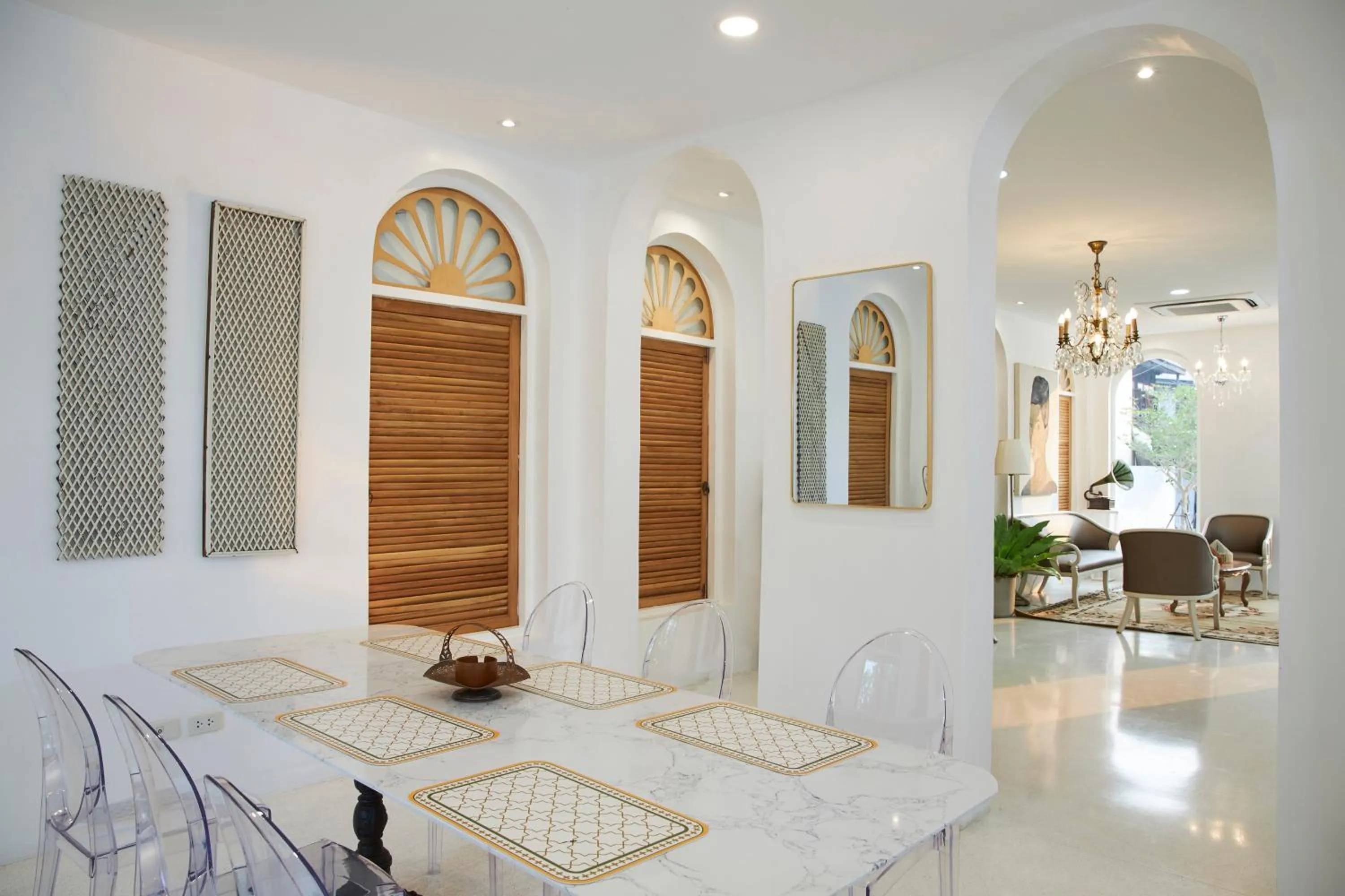 Living room in Arpo Pool Villa Riverside Bangkok