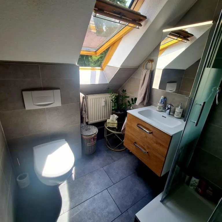 Shower in Urlaubsdomizil Am Töpfer - Ferienwohnungen in Olbersdorf