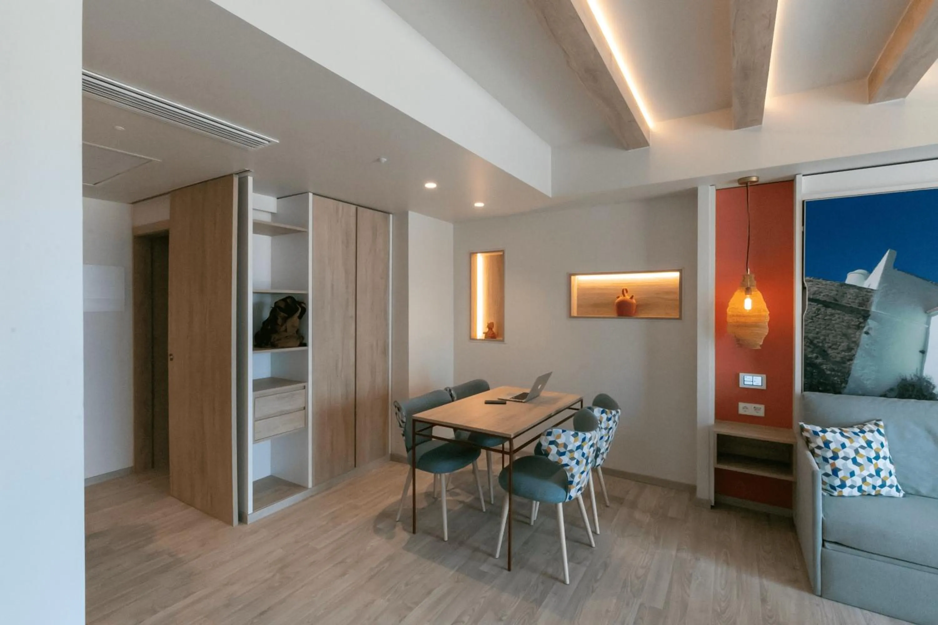 Dining area in The White Apartments