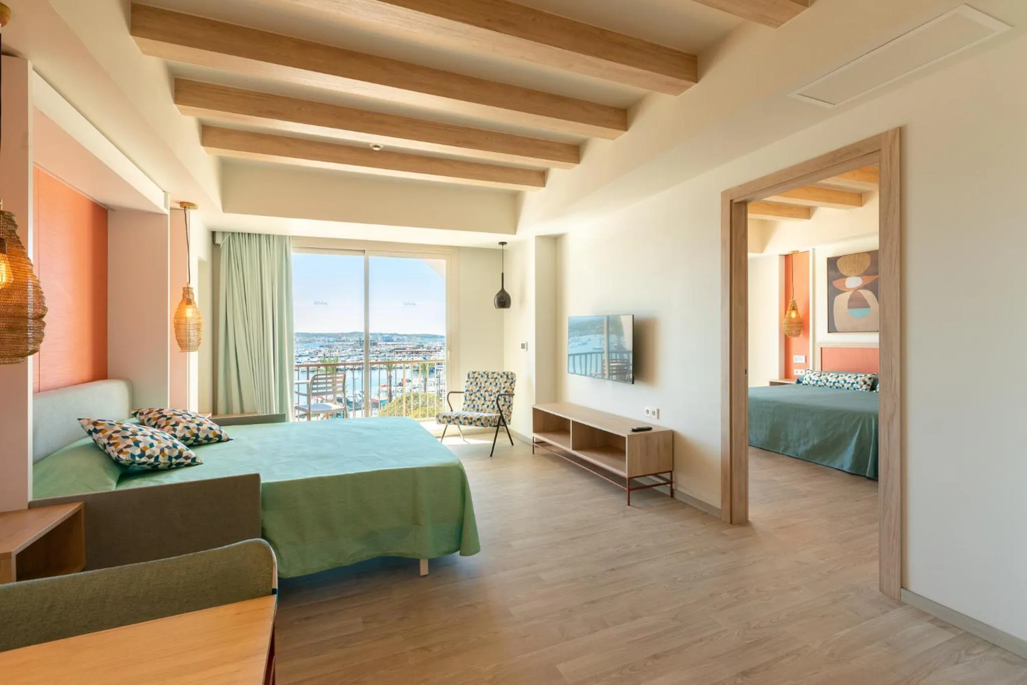 Seating area in The White Apartments