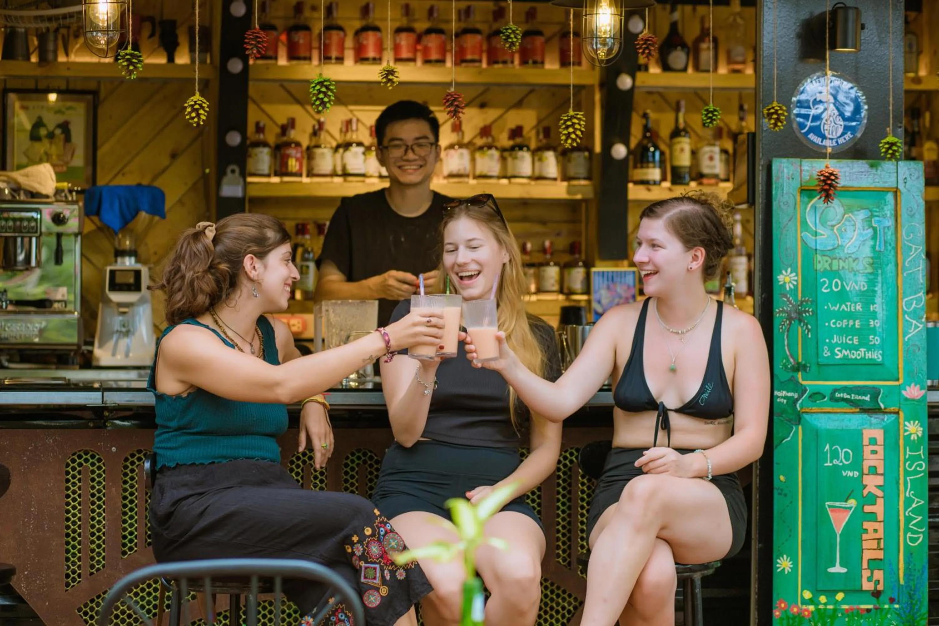 People in Republic Hostel Cat Ba