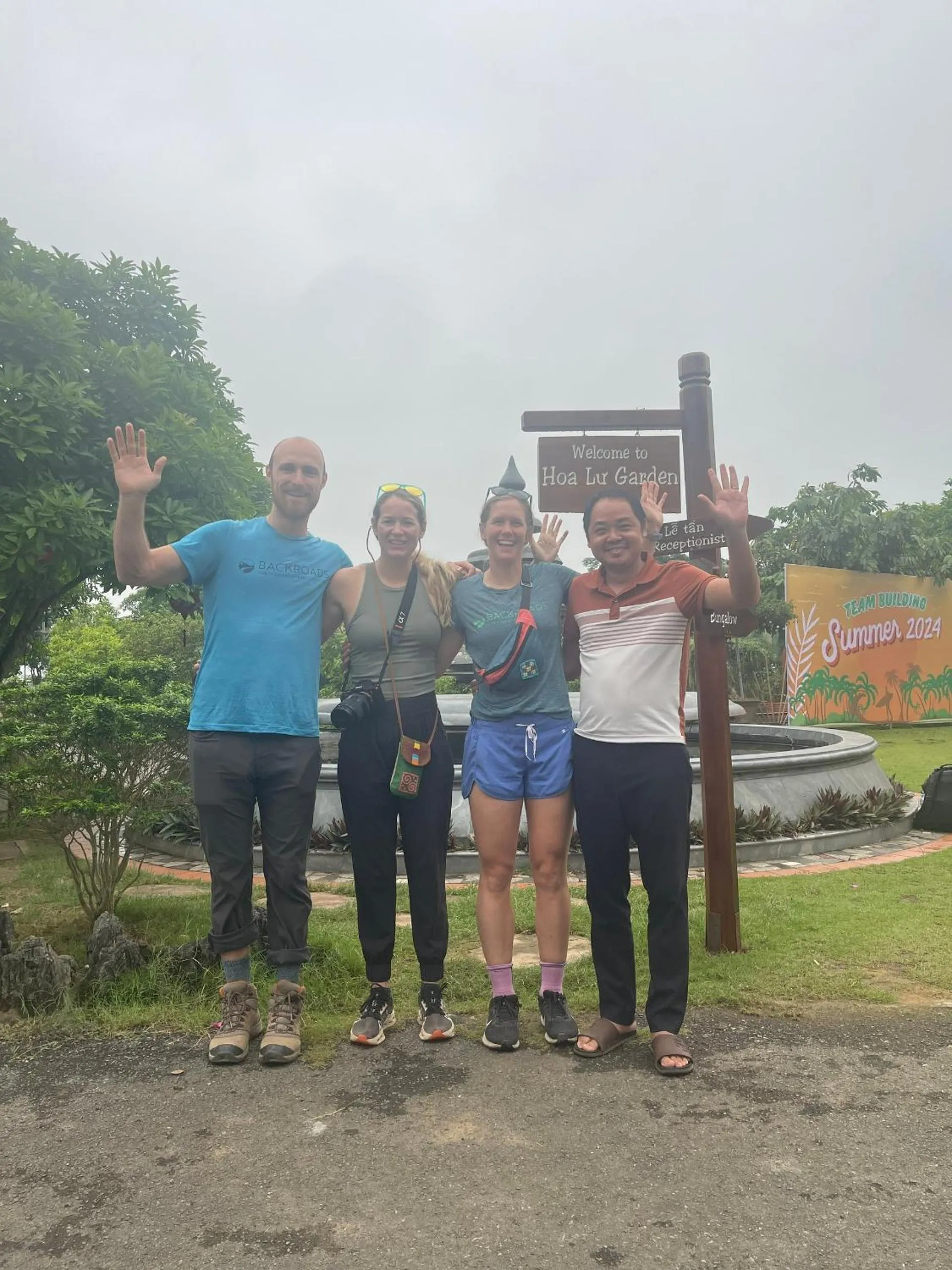 group of guests in Hoa Lu Garden Resort