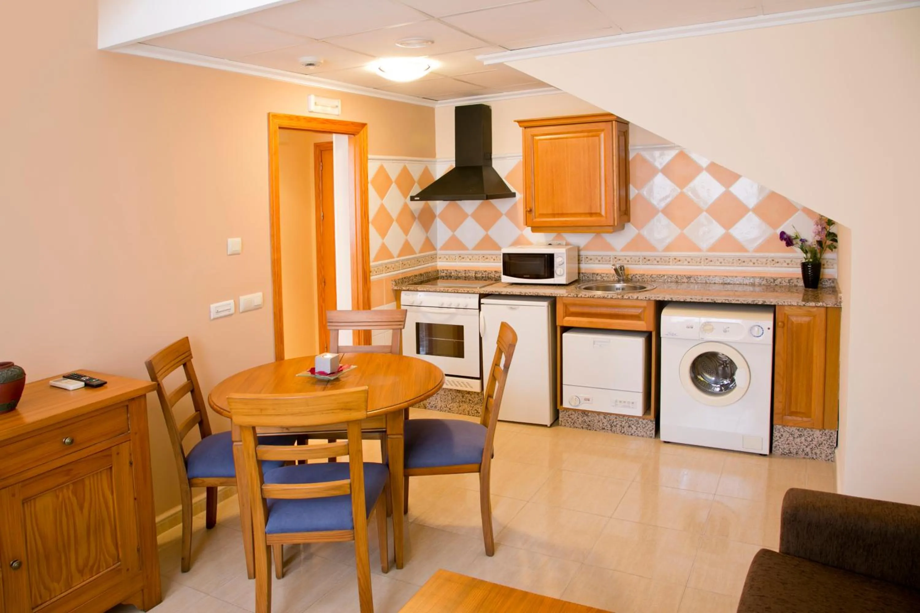 Kitchen or kitchenette in Aparthotel Bahia Pinosol