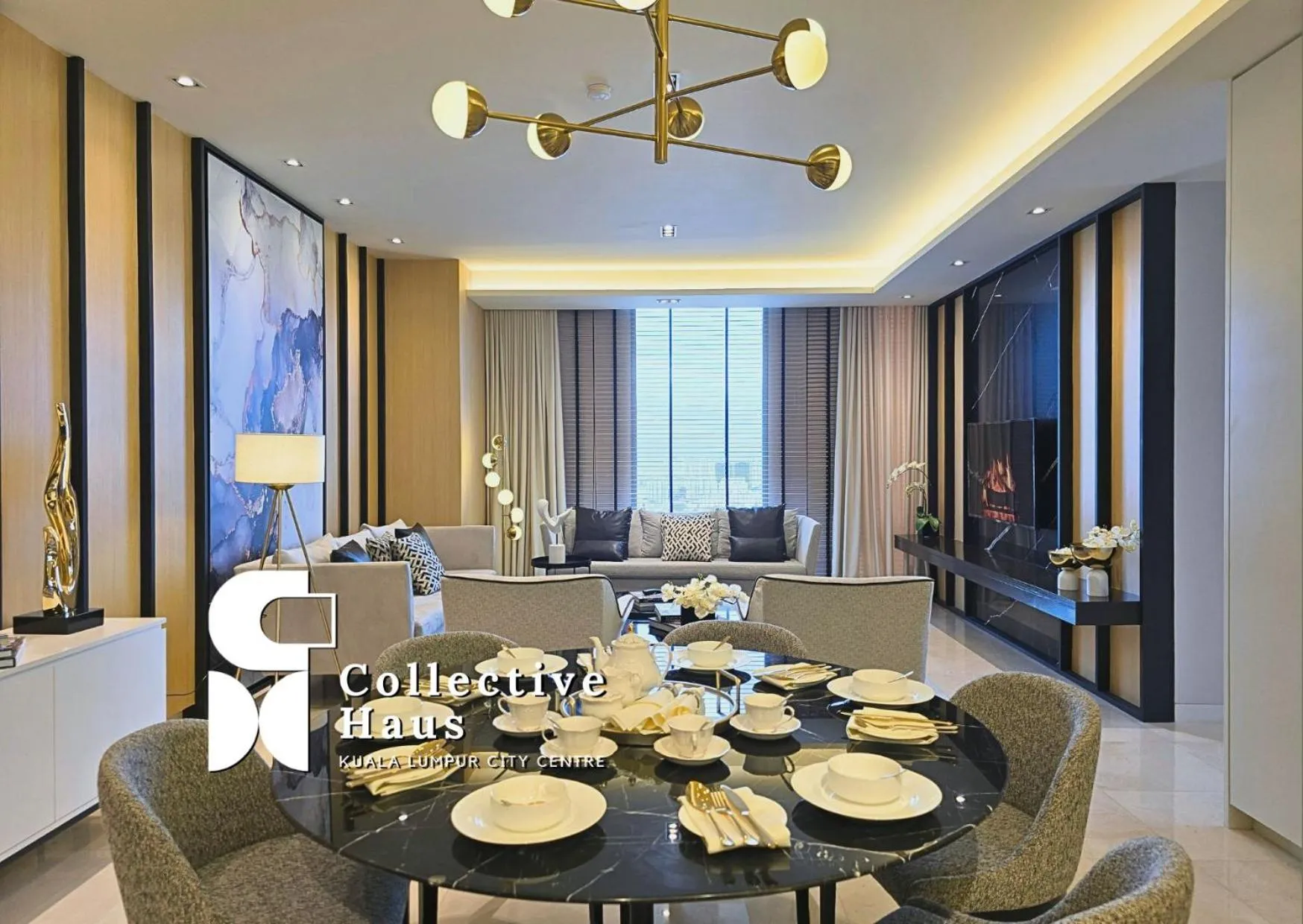 Dining area in Tropicana Residence Kuala Lumpur by Collective Haus
