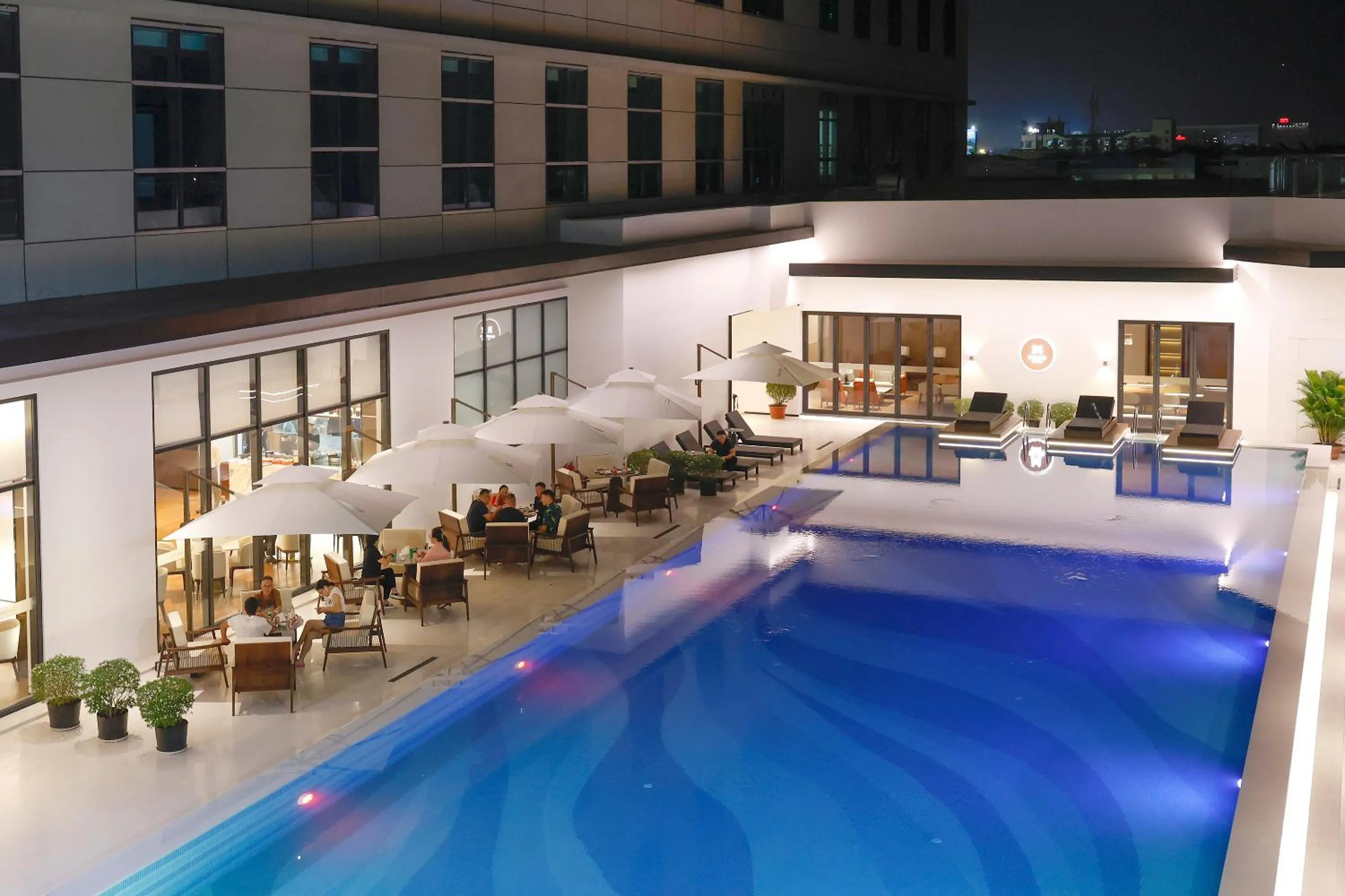 Pool view in VM Hotel