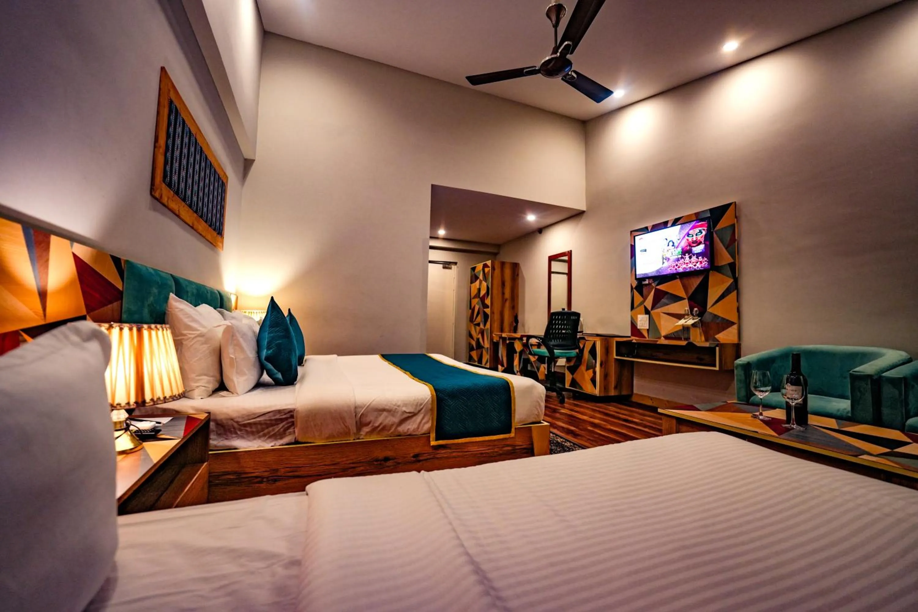 Photo of the whole room, Bed in Hotel Square One by D'Polo Dharamshala