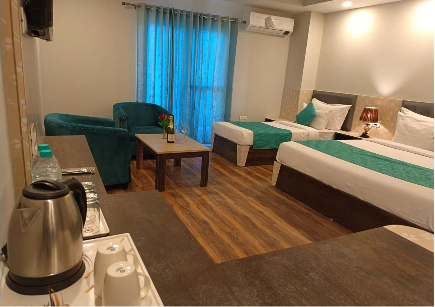 Photo of the whole room, Bed in Hotel Square One by D'Polo Dharamshala