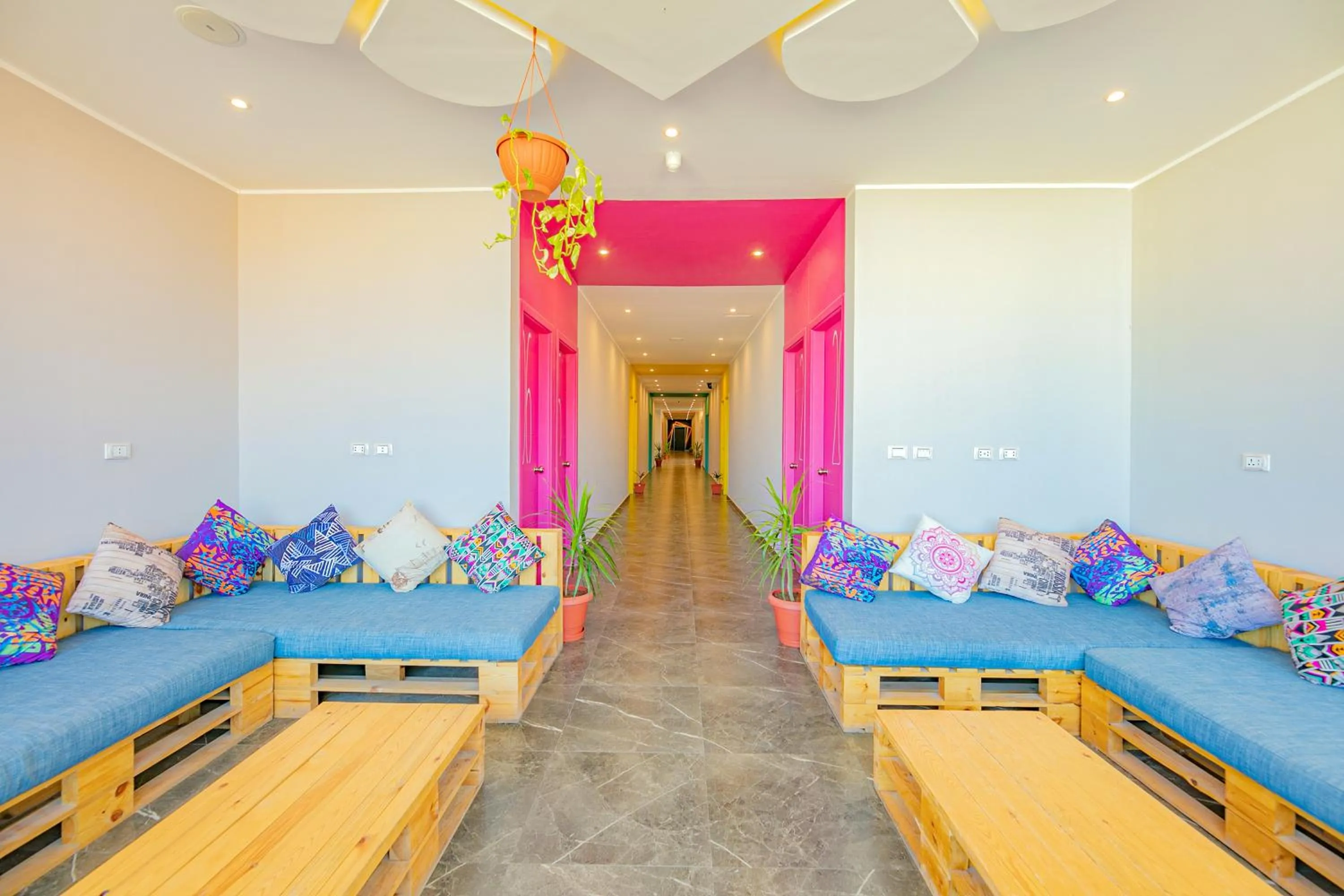 Living room in Bedcoin Hostel