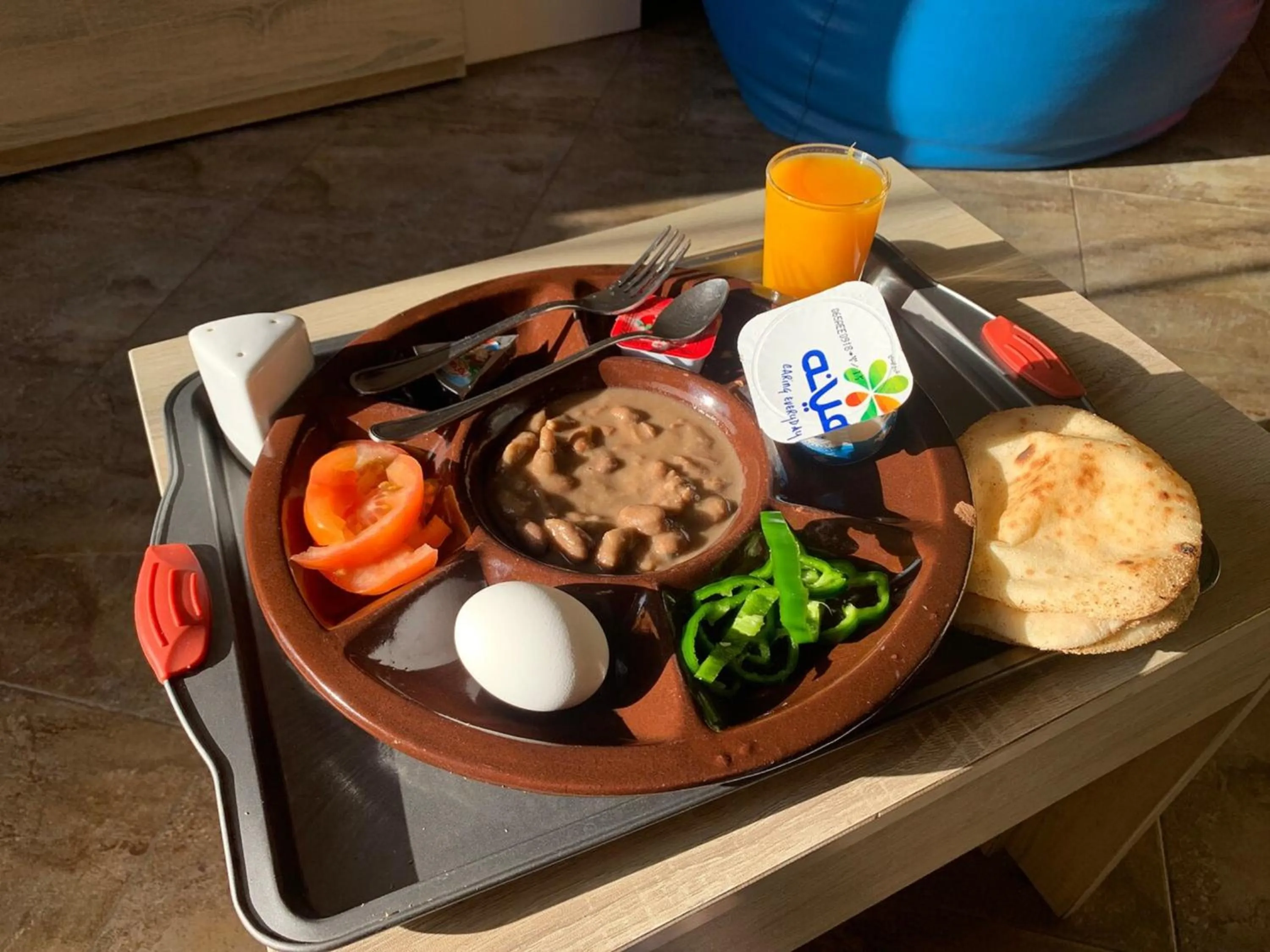 Breakfast in Bedcoin Hostel