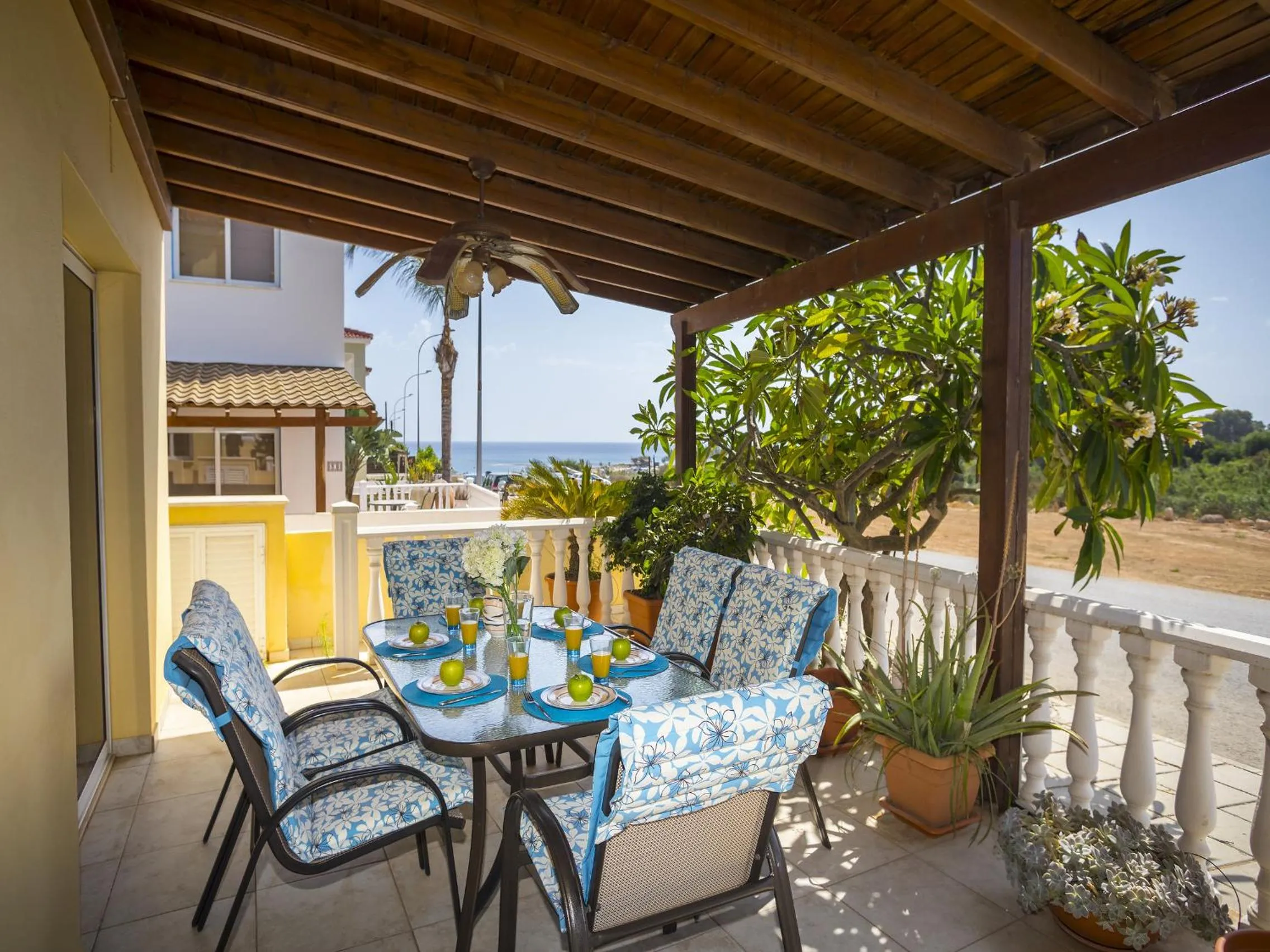 Balcony/Terrace in Protaras Villa Amber By The Sea