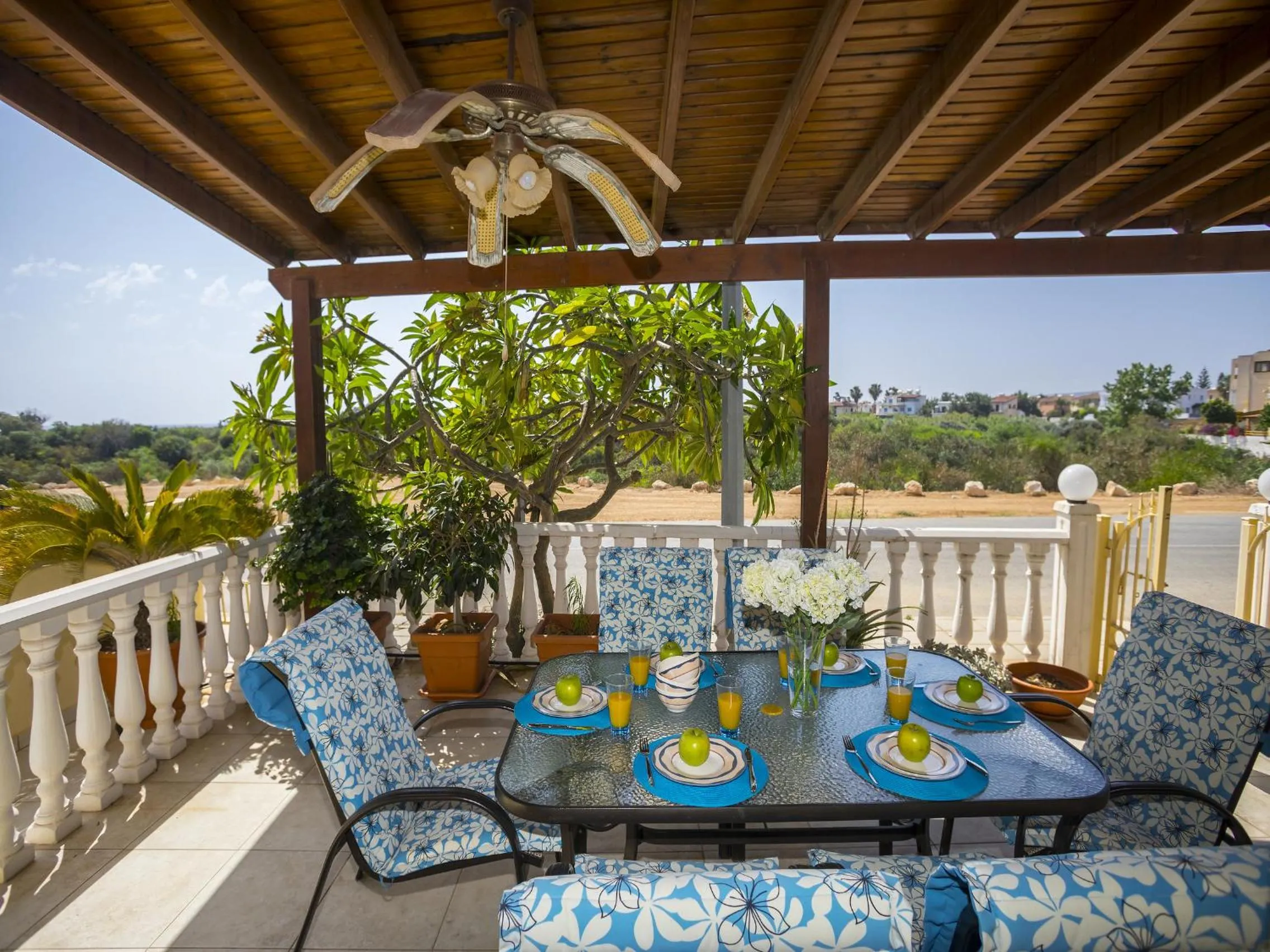 Balcony/Terrace in Protaras Villa Amber By The Sea