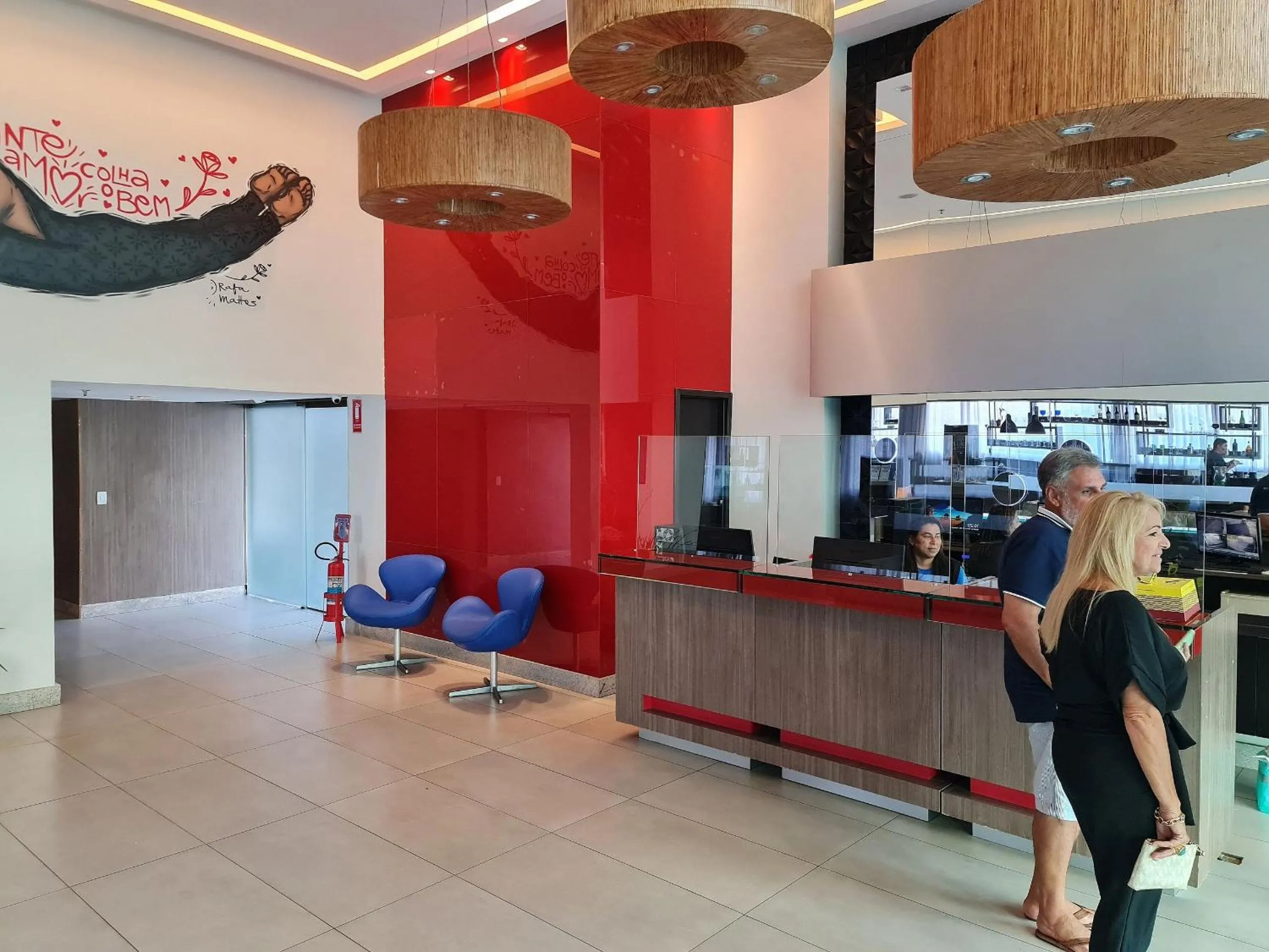 Lobby or reception in Confortável Flat em Boa Viagem com vista