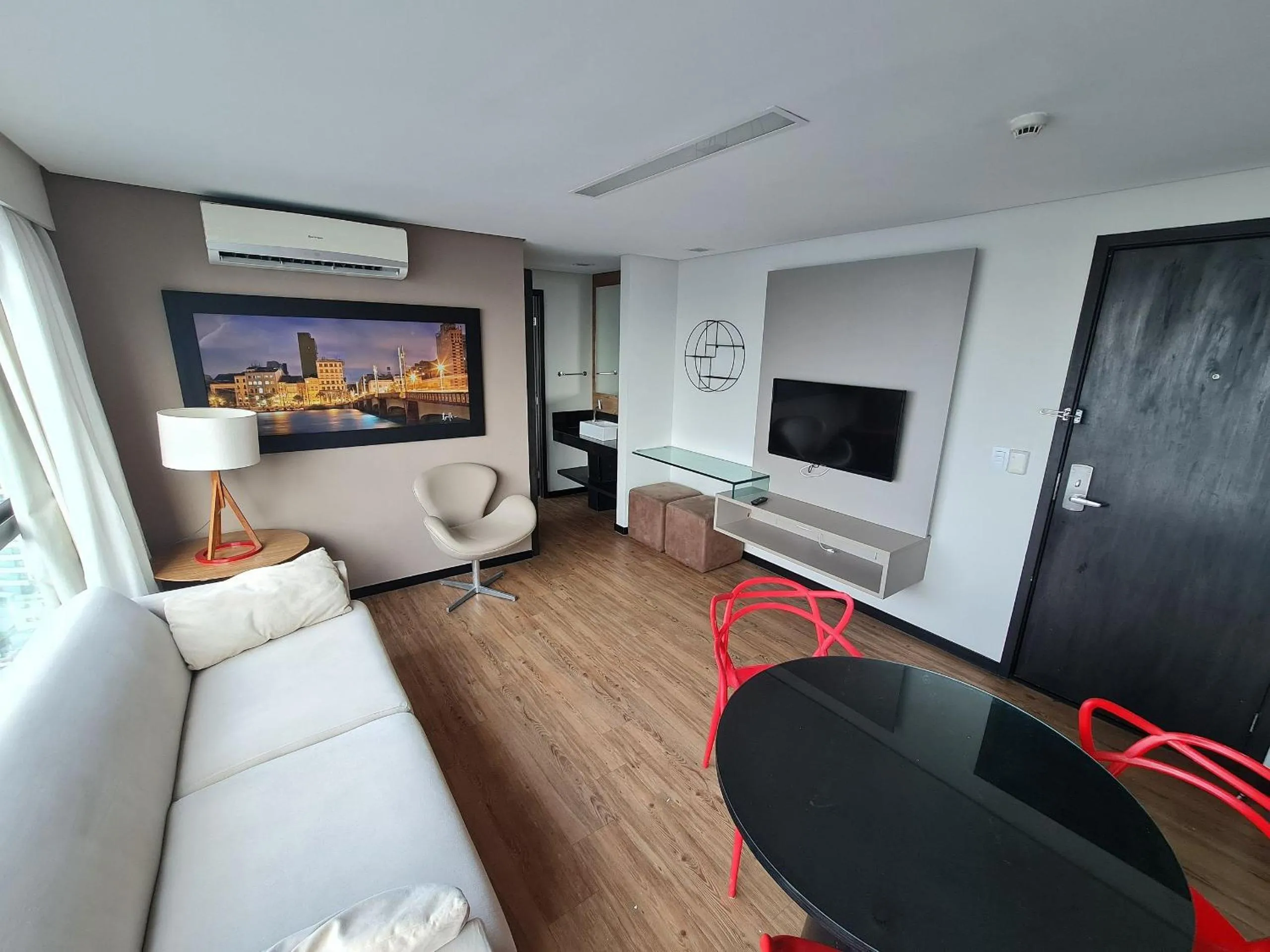 Living room in Confortável Flat em Boa Viagem com vista