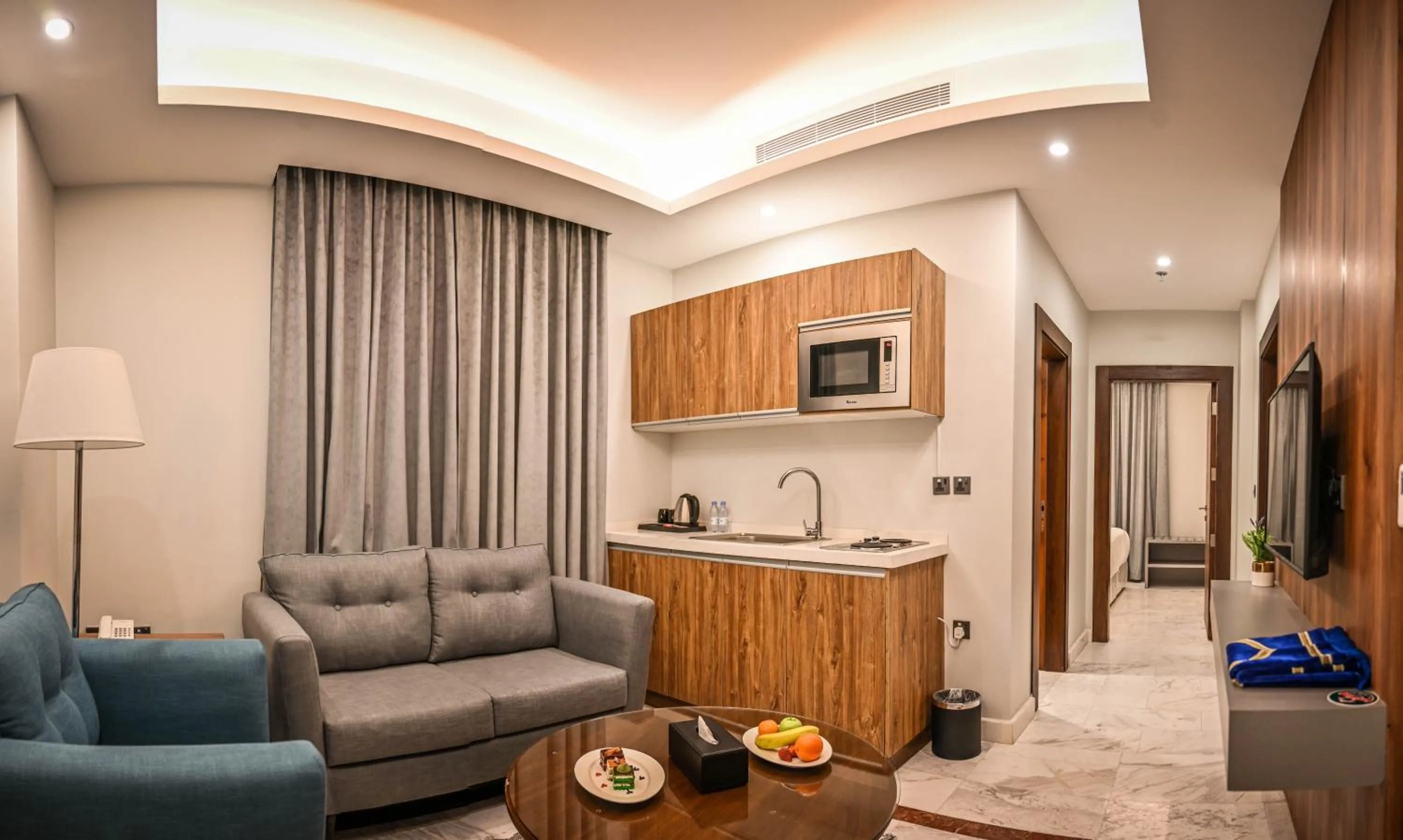 Seating area in Sas Blue Suites