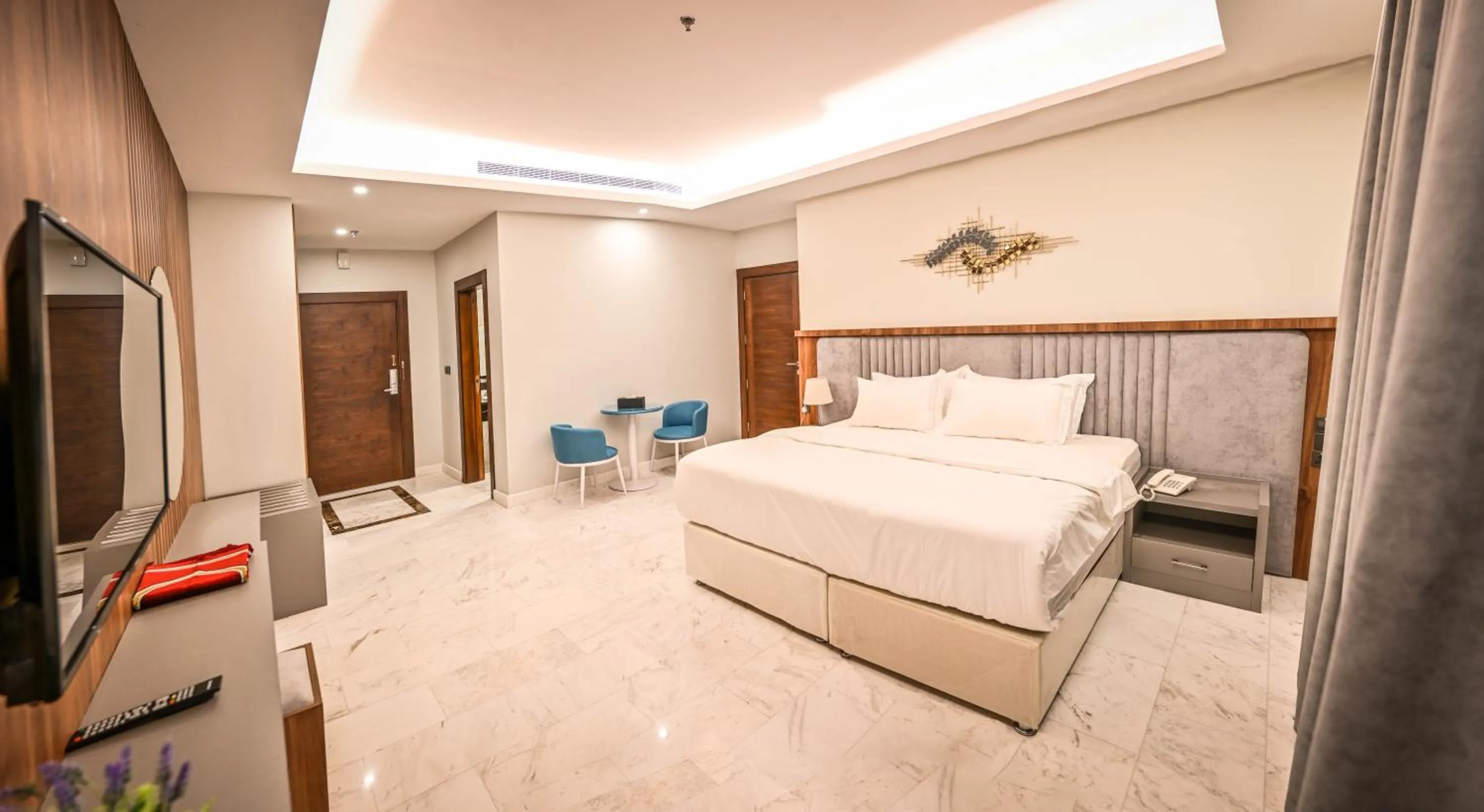 Bed in Sas Blue Suites