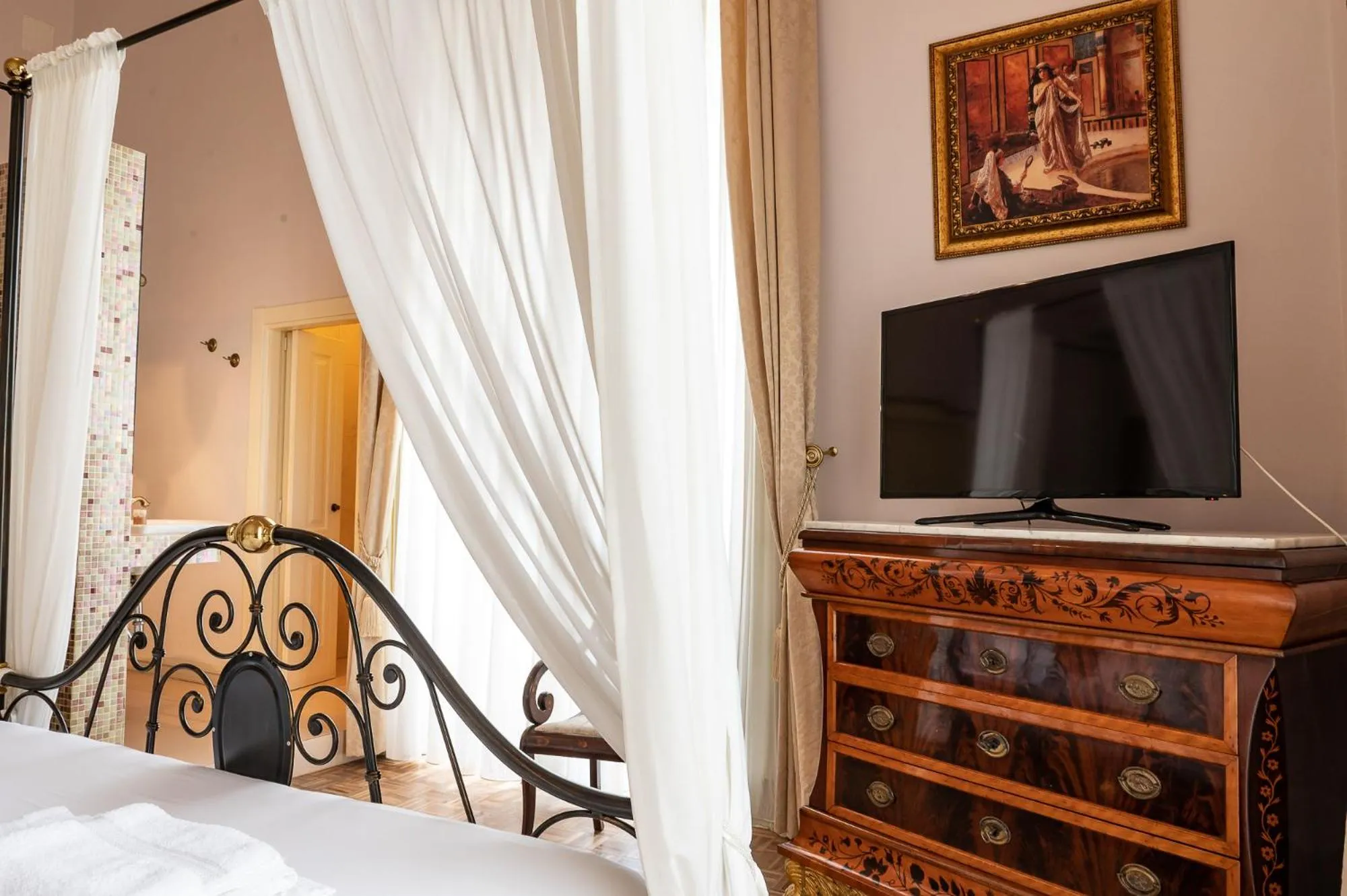Bed, TV/Entertainment Center in Personè Palace - by Symphonya Luxury