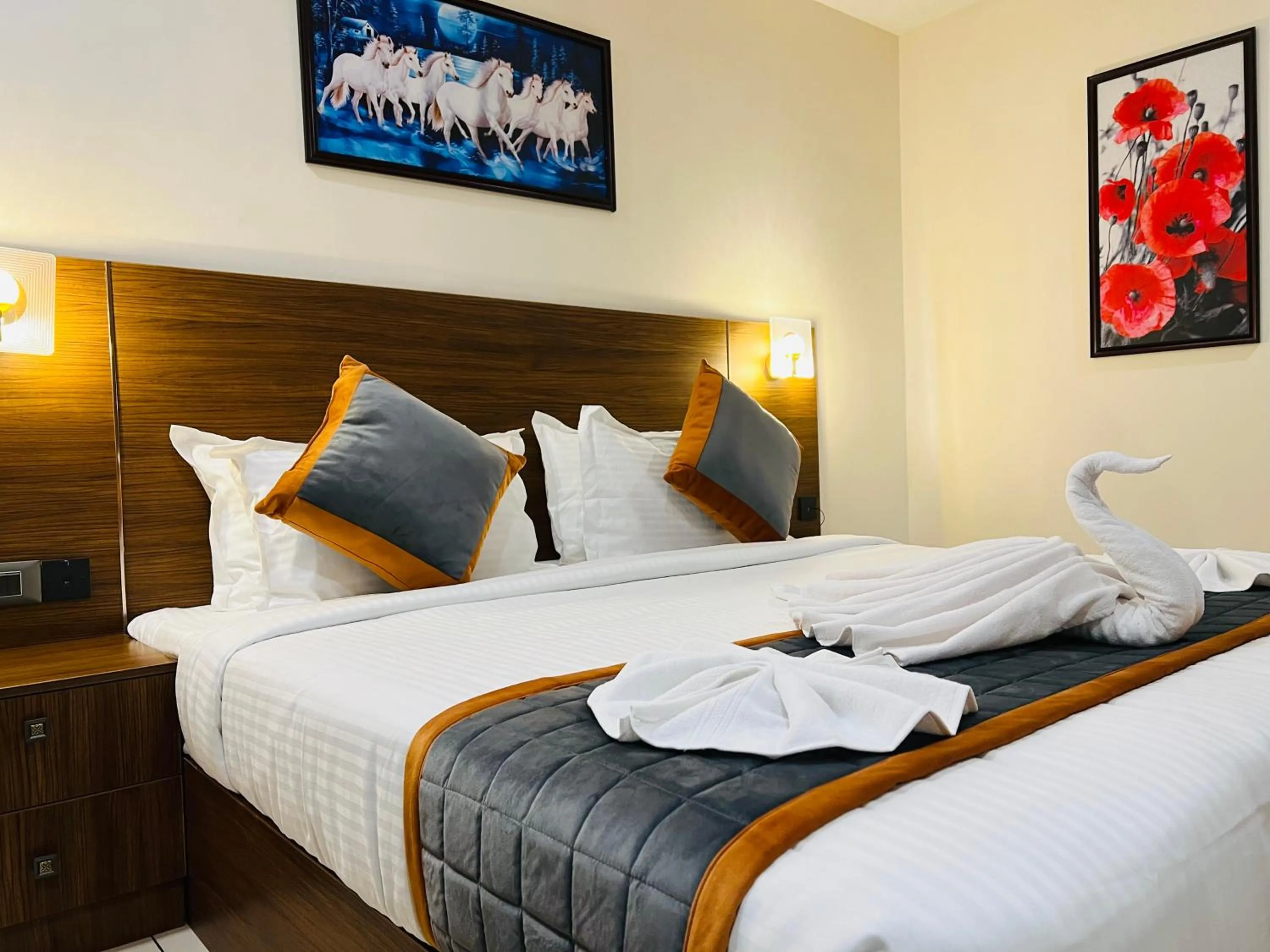 Bed in Hotel Seapark