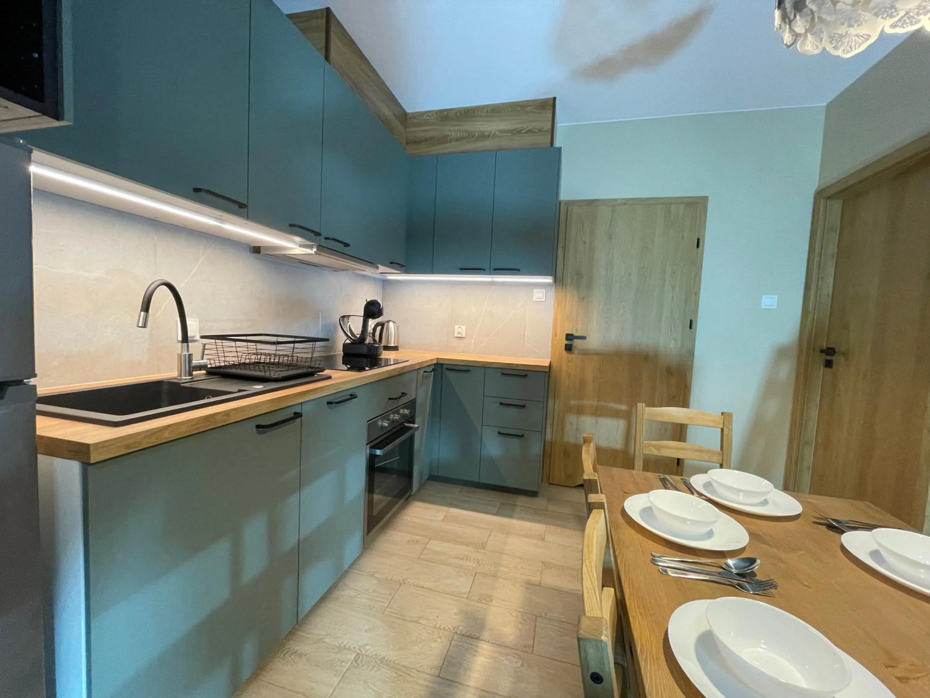 Kitchen or kitchenette in Superior Baltea 3 rooms, 2 bedrooms, Beach 800m, Air Condition!