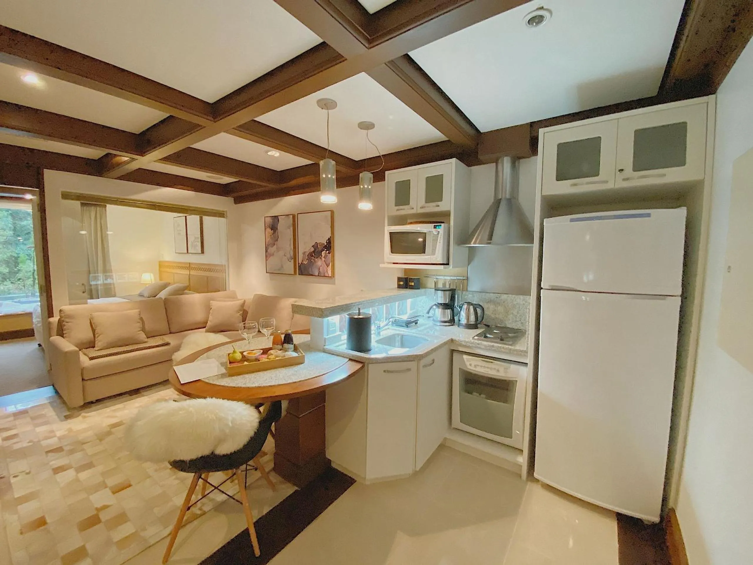 Kitchen or kitchenette in Luxuoso Studio 2007 Laje de Pedra Gramado Canela