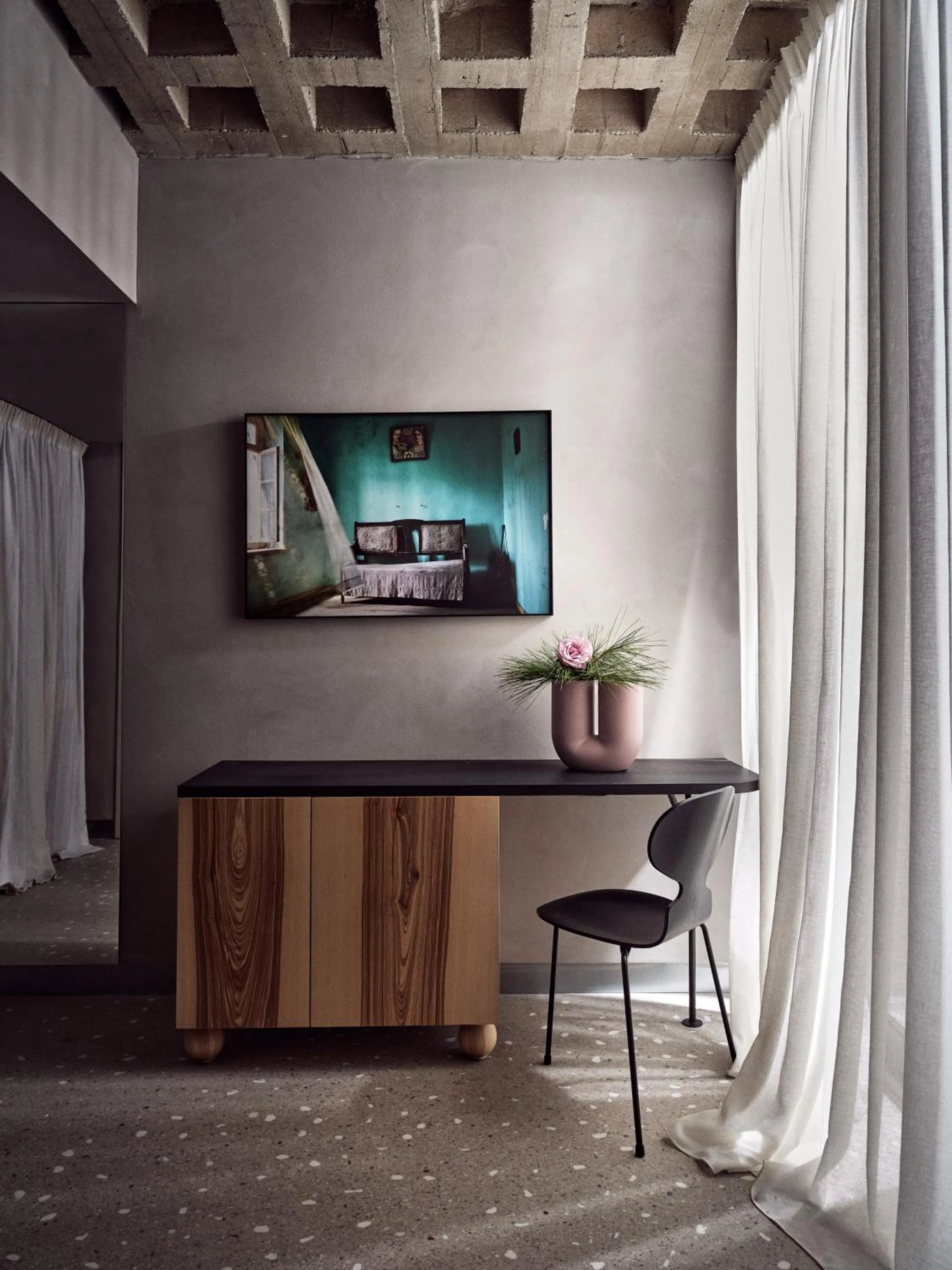 Living room in Ekies All Senses Resort, a Member of Design Hotels