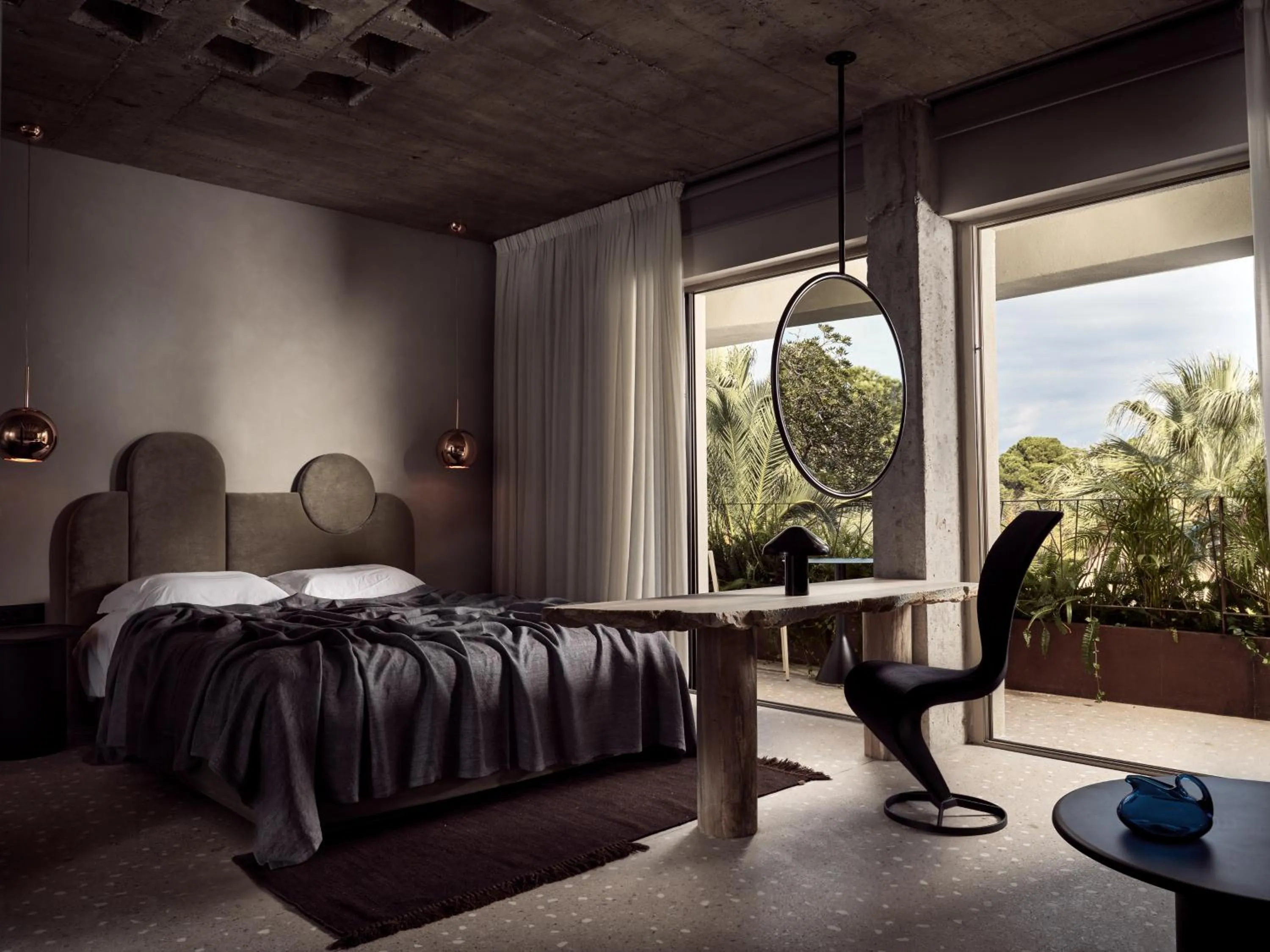 Bed in Ekies All Senses Resort, a Member of Design Hotels