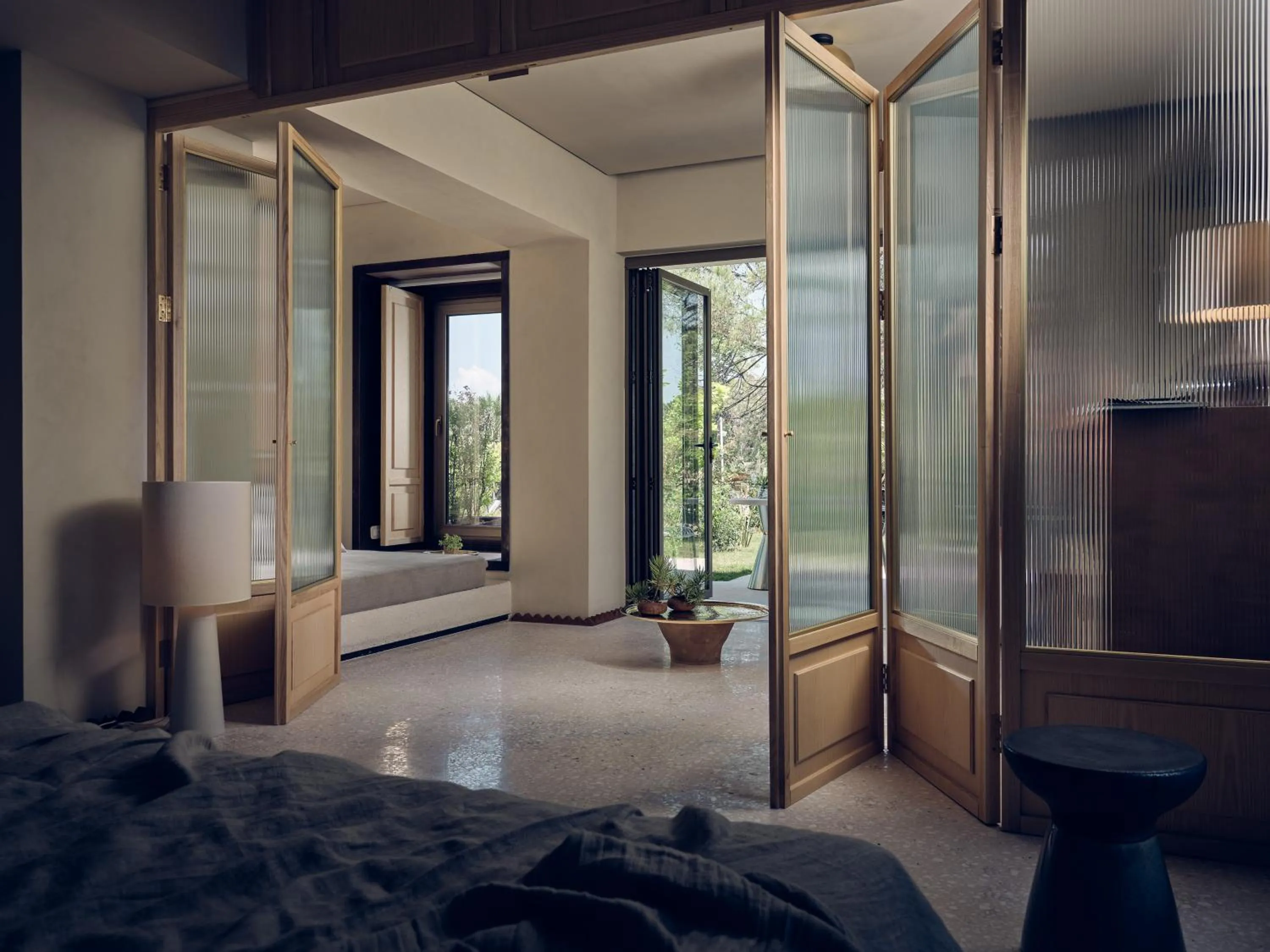 Bed in Ekies All Senses Resort, a Member of Design Hotels