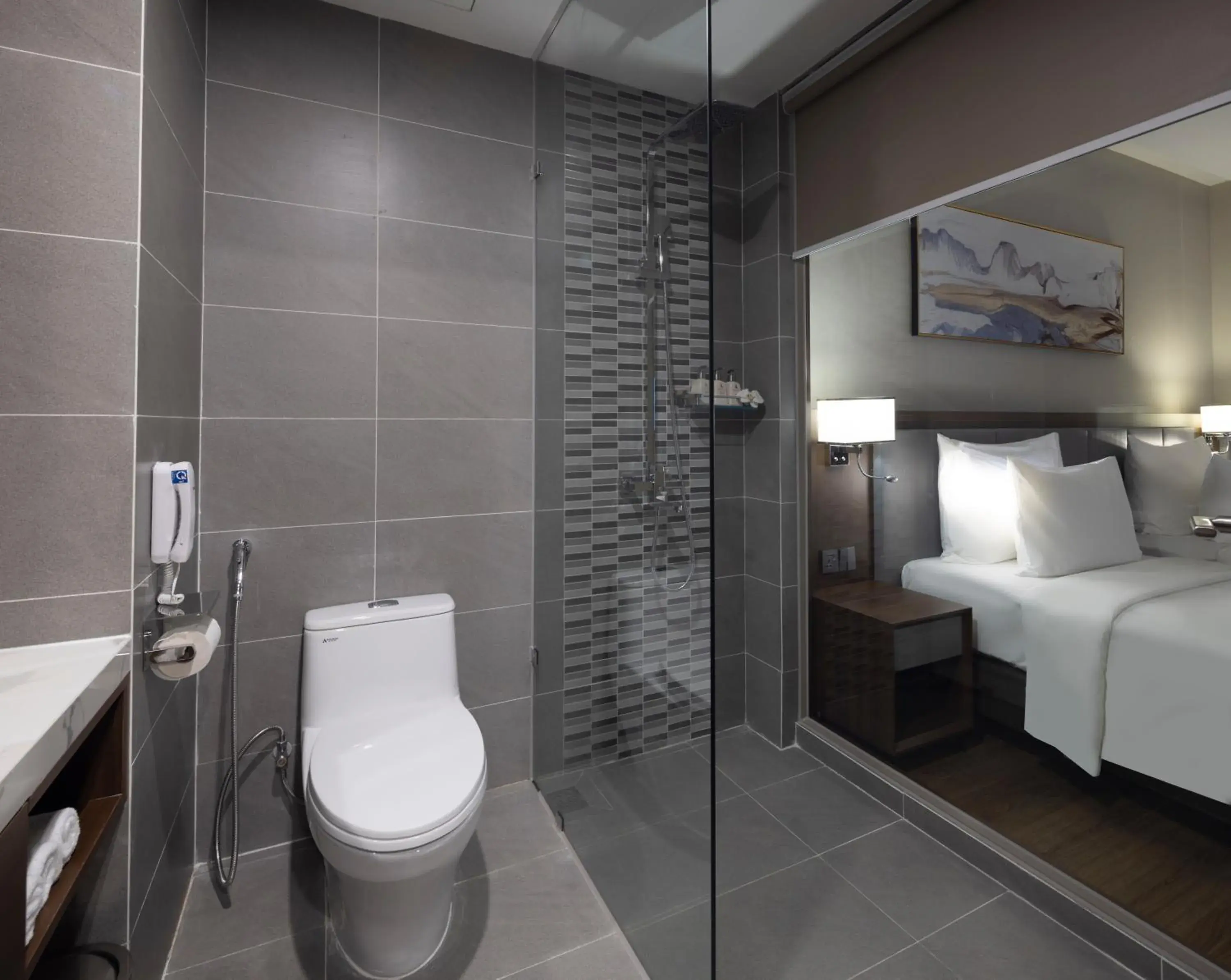 Toilet, Bed in Annova Nha Trang Hotel Toilet, Bed in Annova Nha Trang Hotel