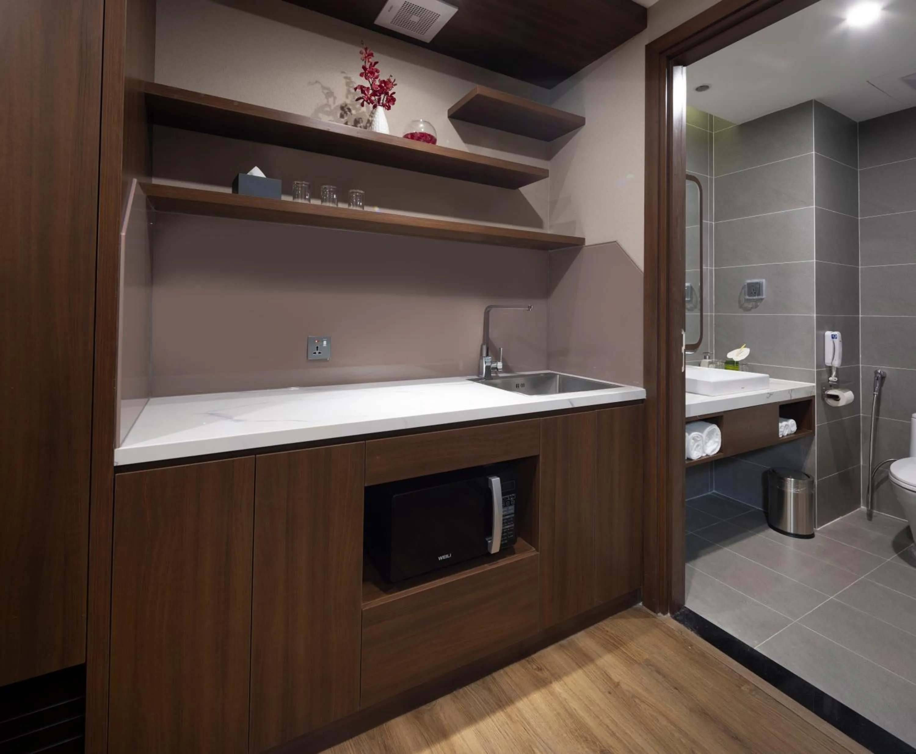 Kitchen or kitchenette in Annova Nha Trang Hotel