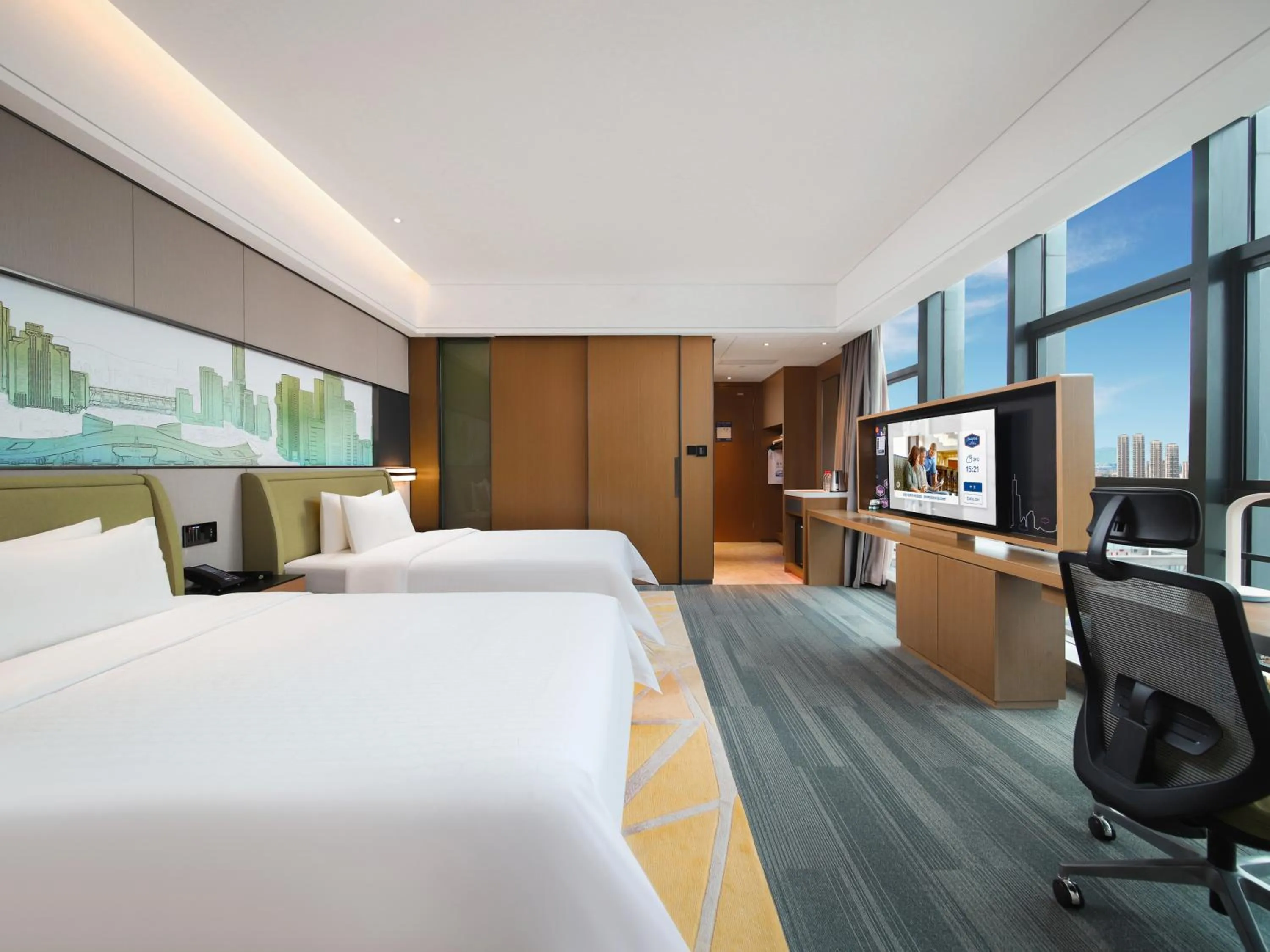 Bed in Hampton by Hilton Shenzhen Longhua Qinghu