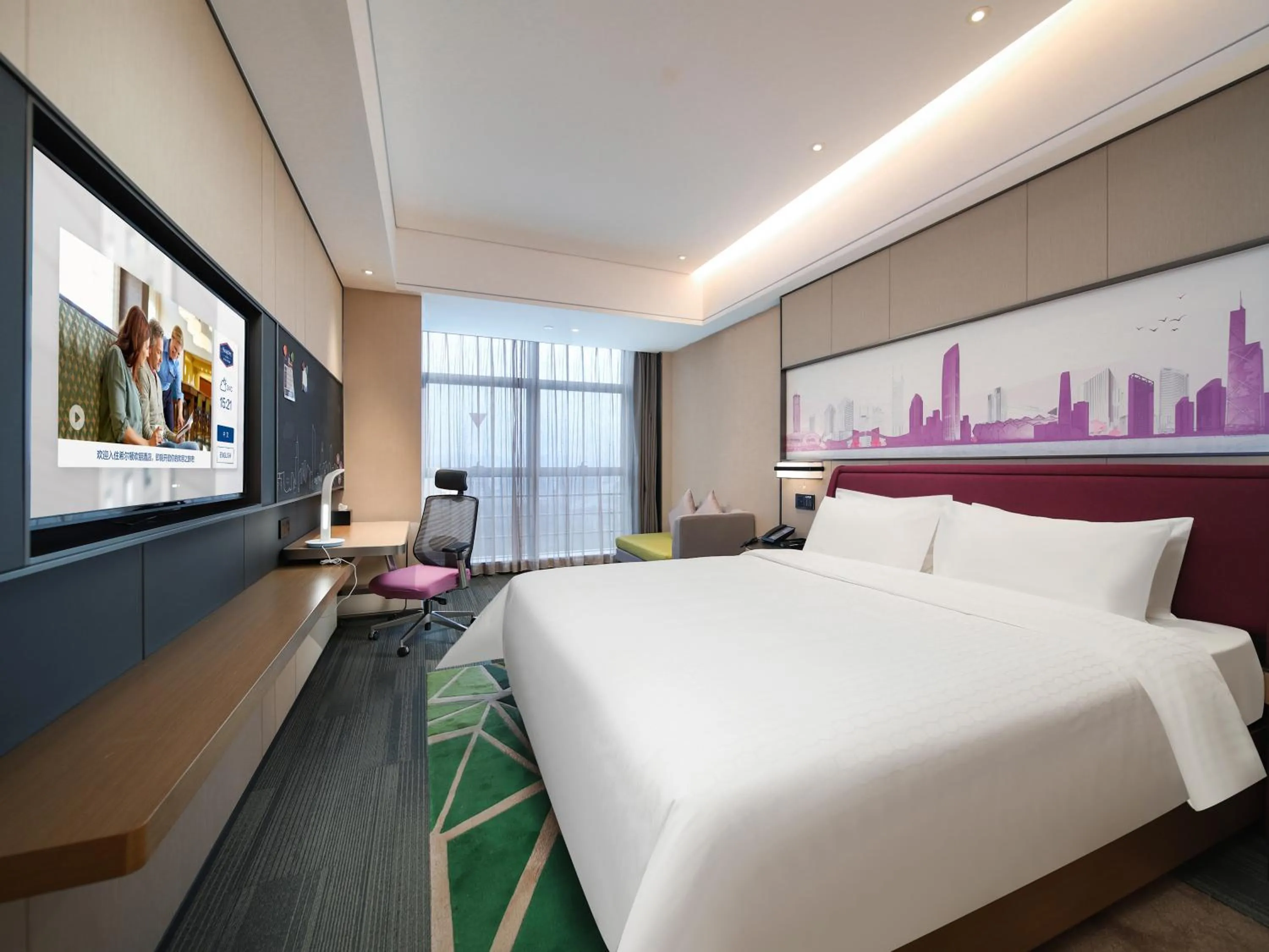 Bed in Hampton by Hilton Shenzhen Longhua Qinghu