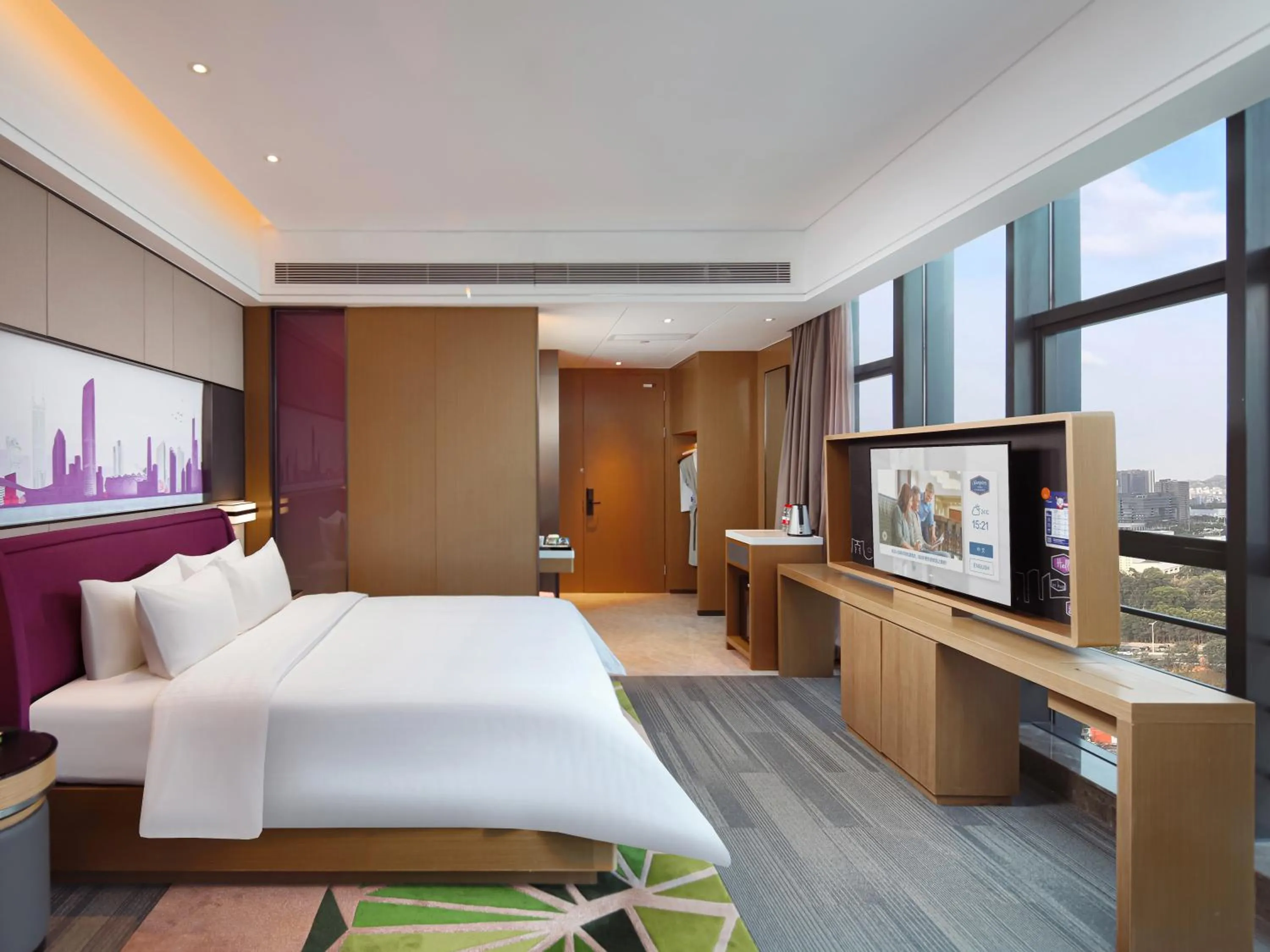 Bed in Hampton by Hilton Shenzhen Longhua Qinghu