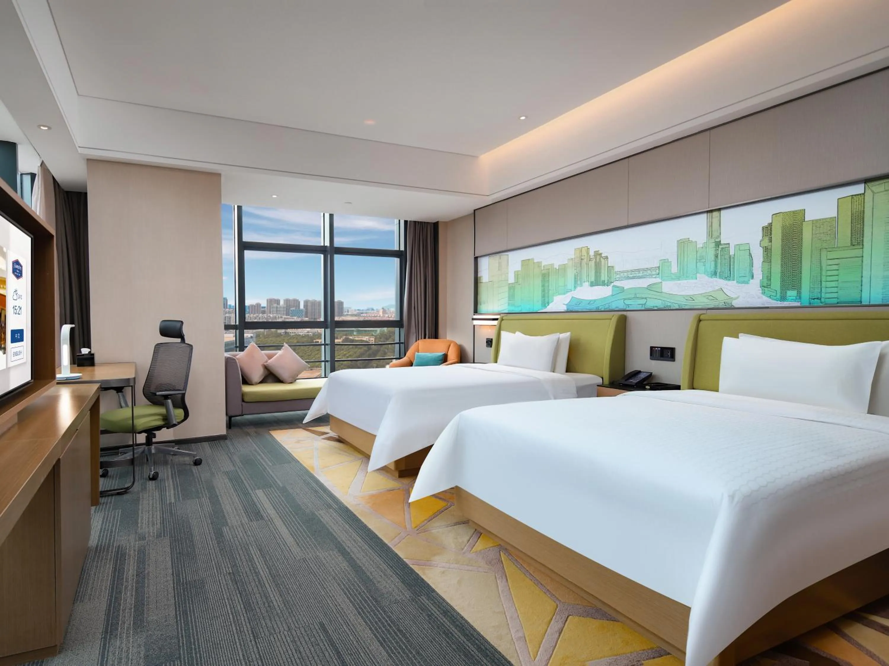 Photo of the whole room, Bed in Hampton by Hilton Shenzhen Longhua Qinghu