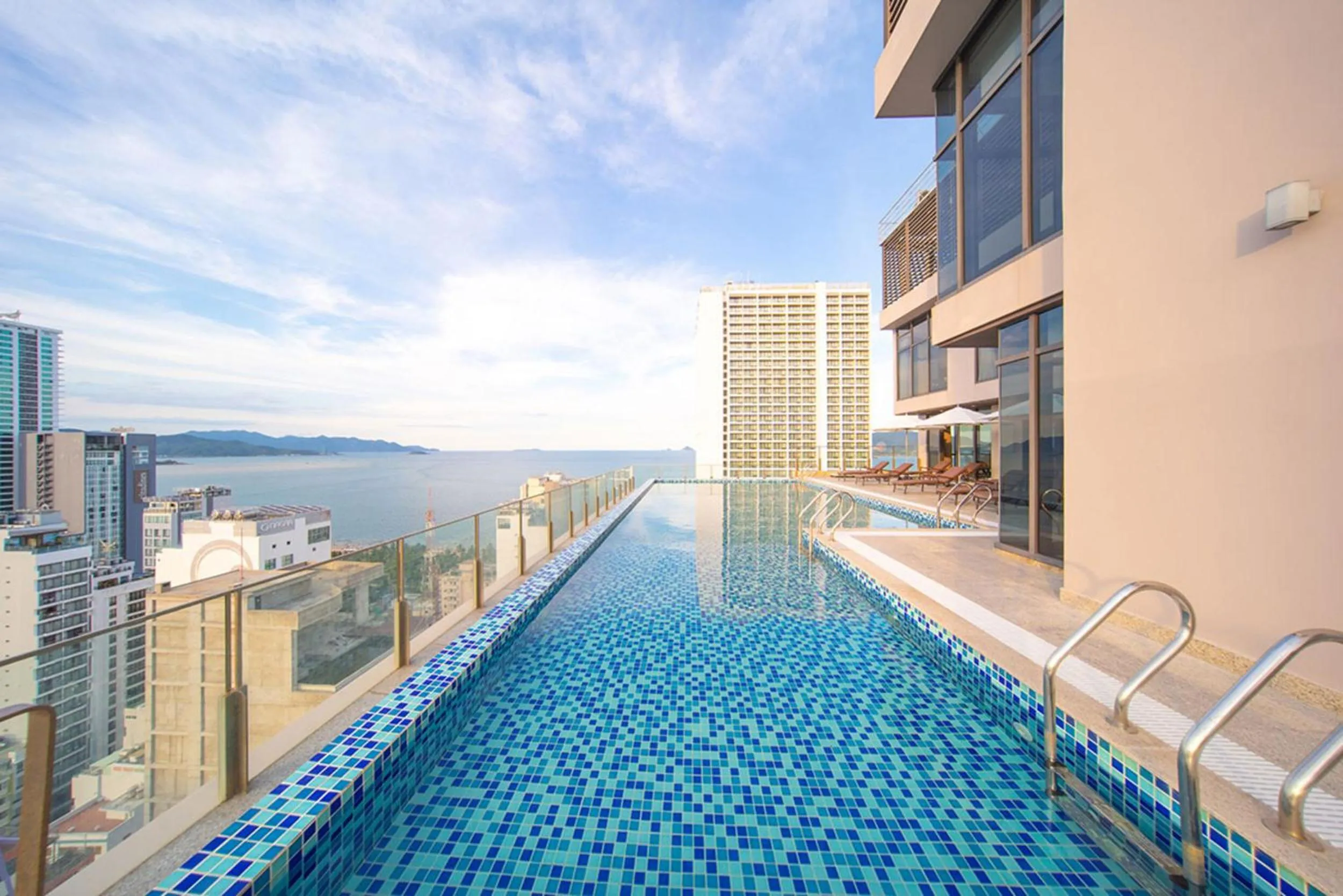 Pool view in Green Beach Hotel Nha Trang