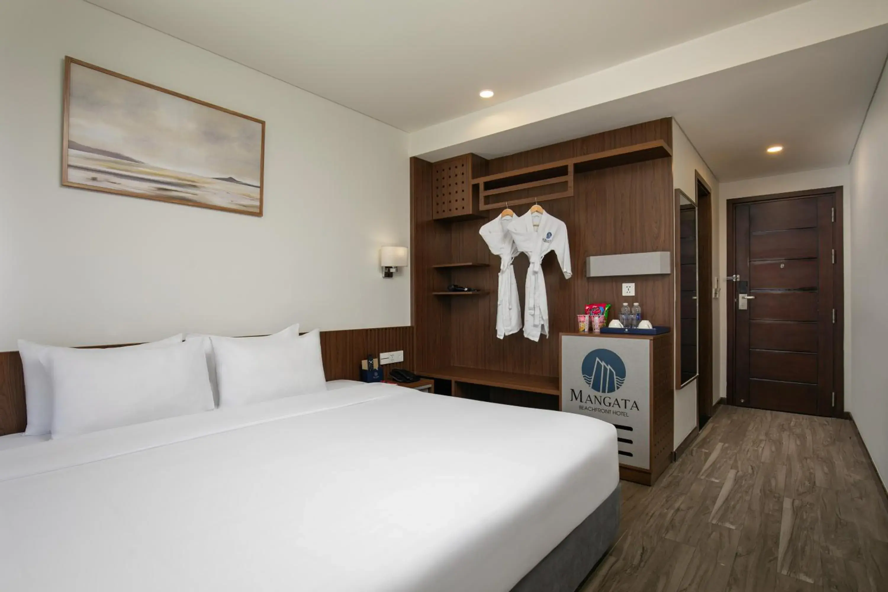 Bedroom, Bed in Mangata Beachfront Hotel - Rooftop Bar Sea View Bedroom, Bed in Mangata Beachfront Hotel - Rooftop Bar Sea View