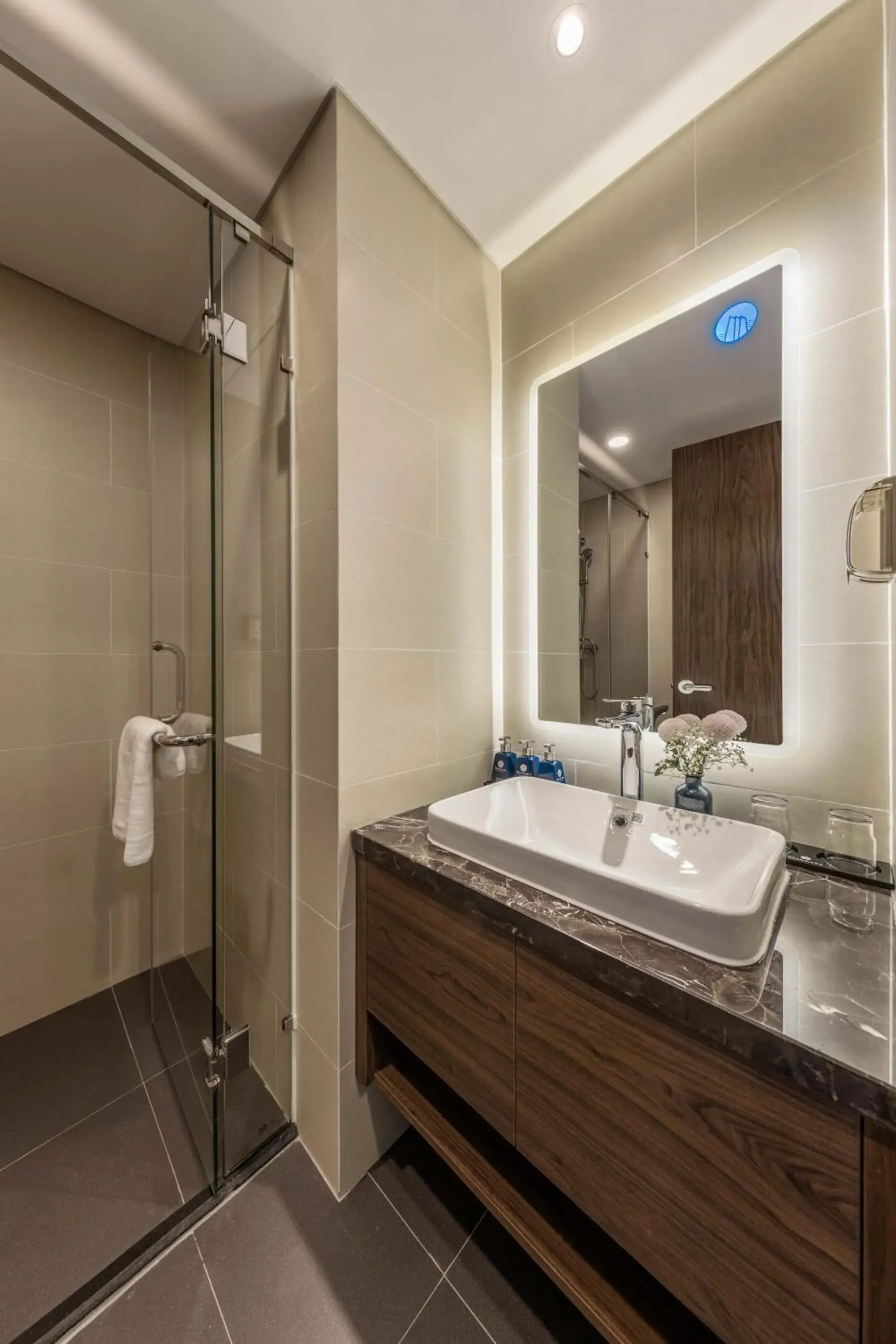 Bathroom in Mangata Beachfront Hotel - Rooftop Bar Sea View Bathroom in Mangata Beachfront Hotel - Rooftop Bar Sea View