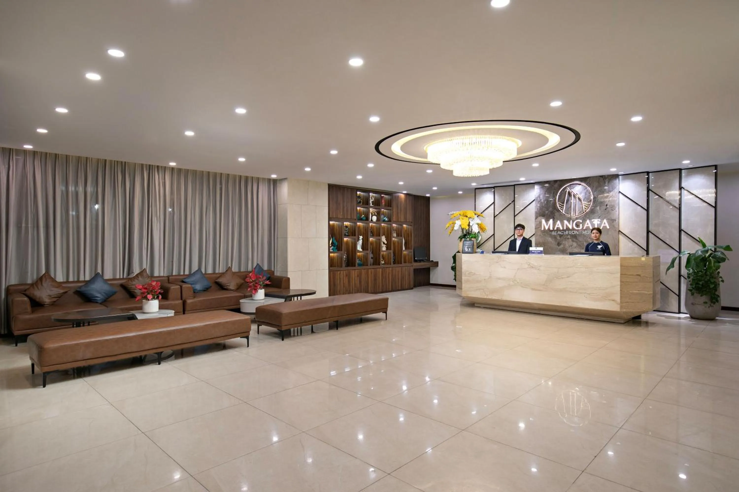 Lobby or reception in Mangata Beachfront Hotel - Rooftop Bar Sea View