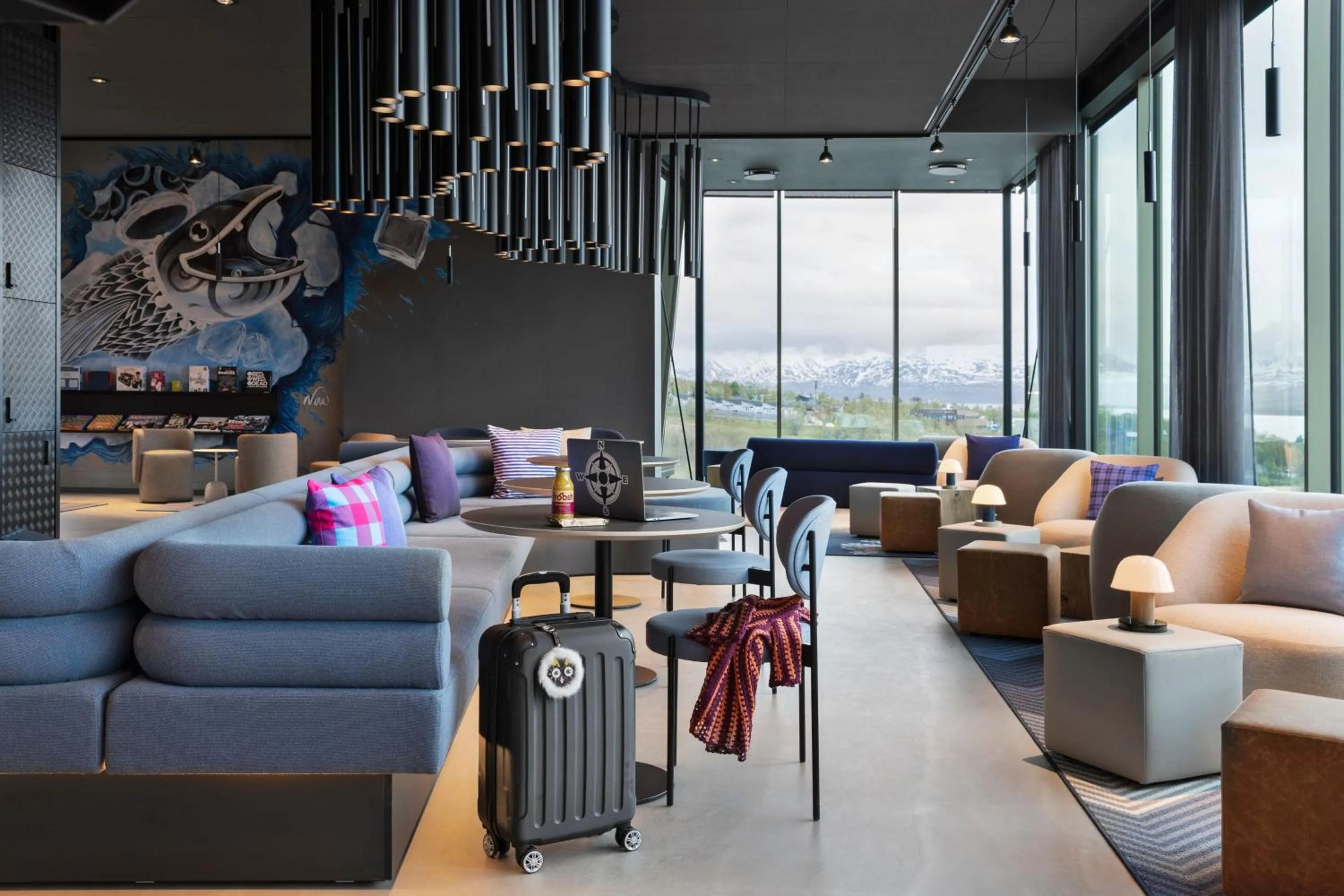 Lobby or reception in Moxy Tromso