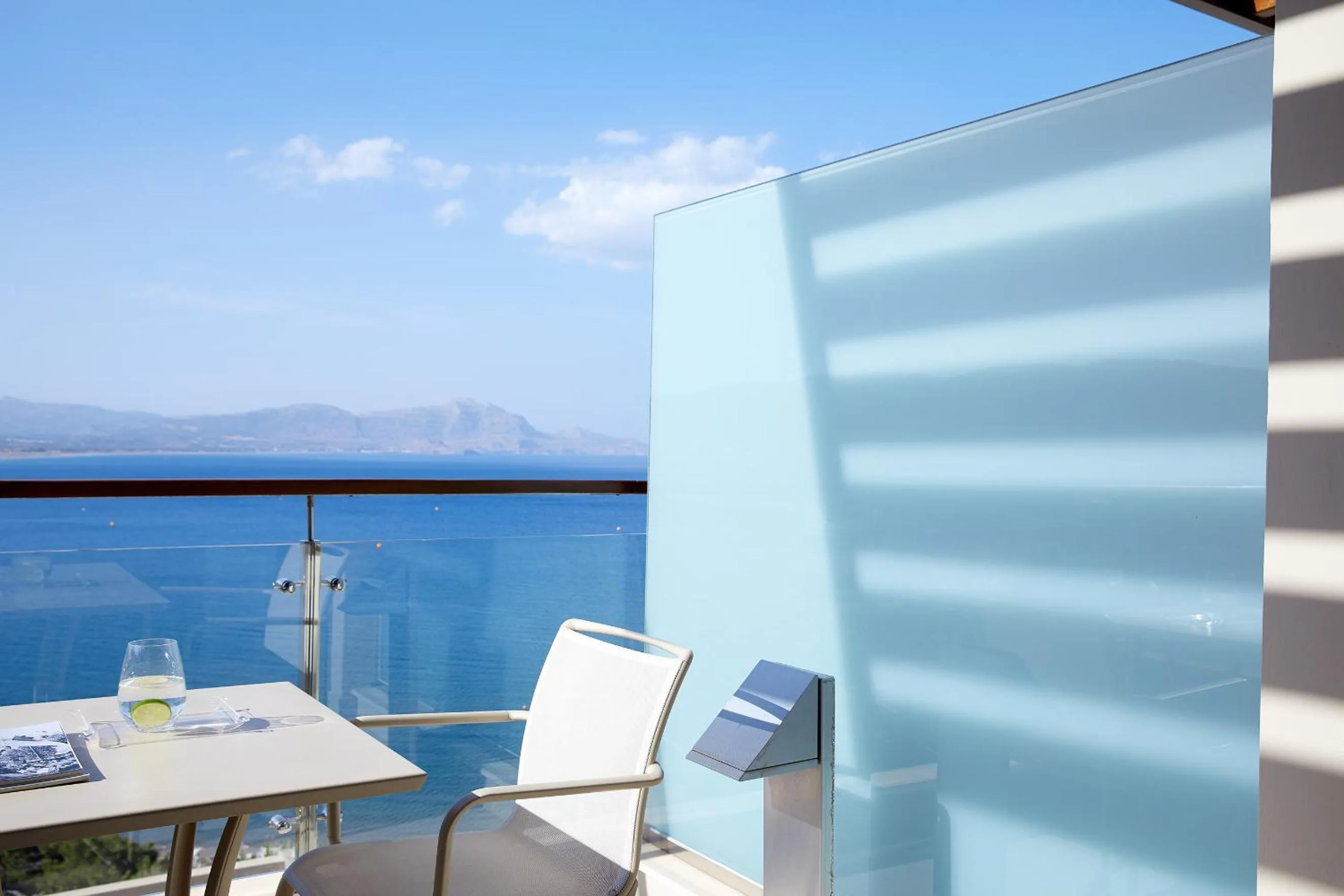 Balcony/Terrace in Lindos Blu Luxury Hotel-Adults only