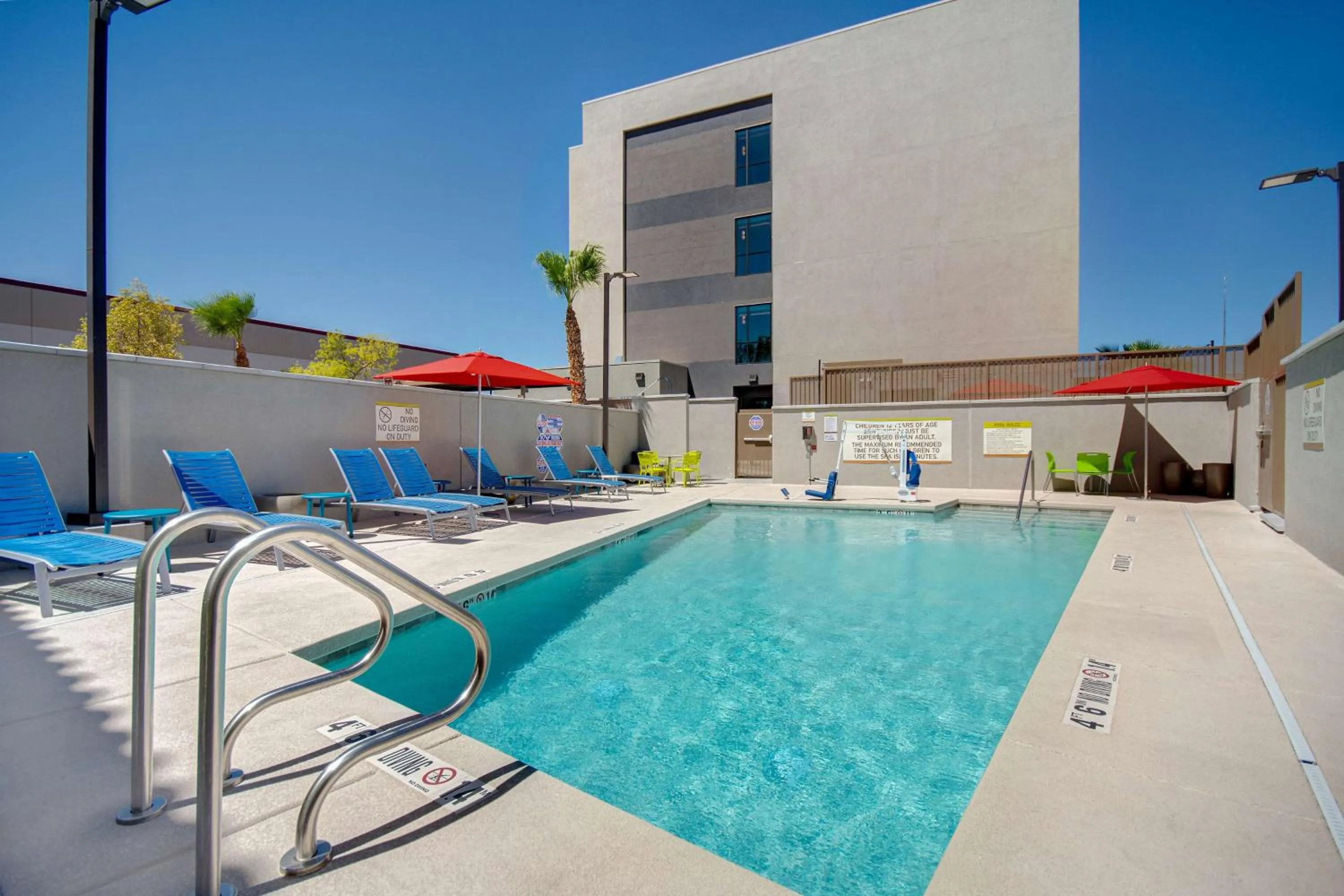 Pool view in Home2 Suites By Hilton Las Vegas North