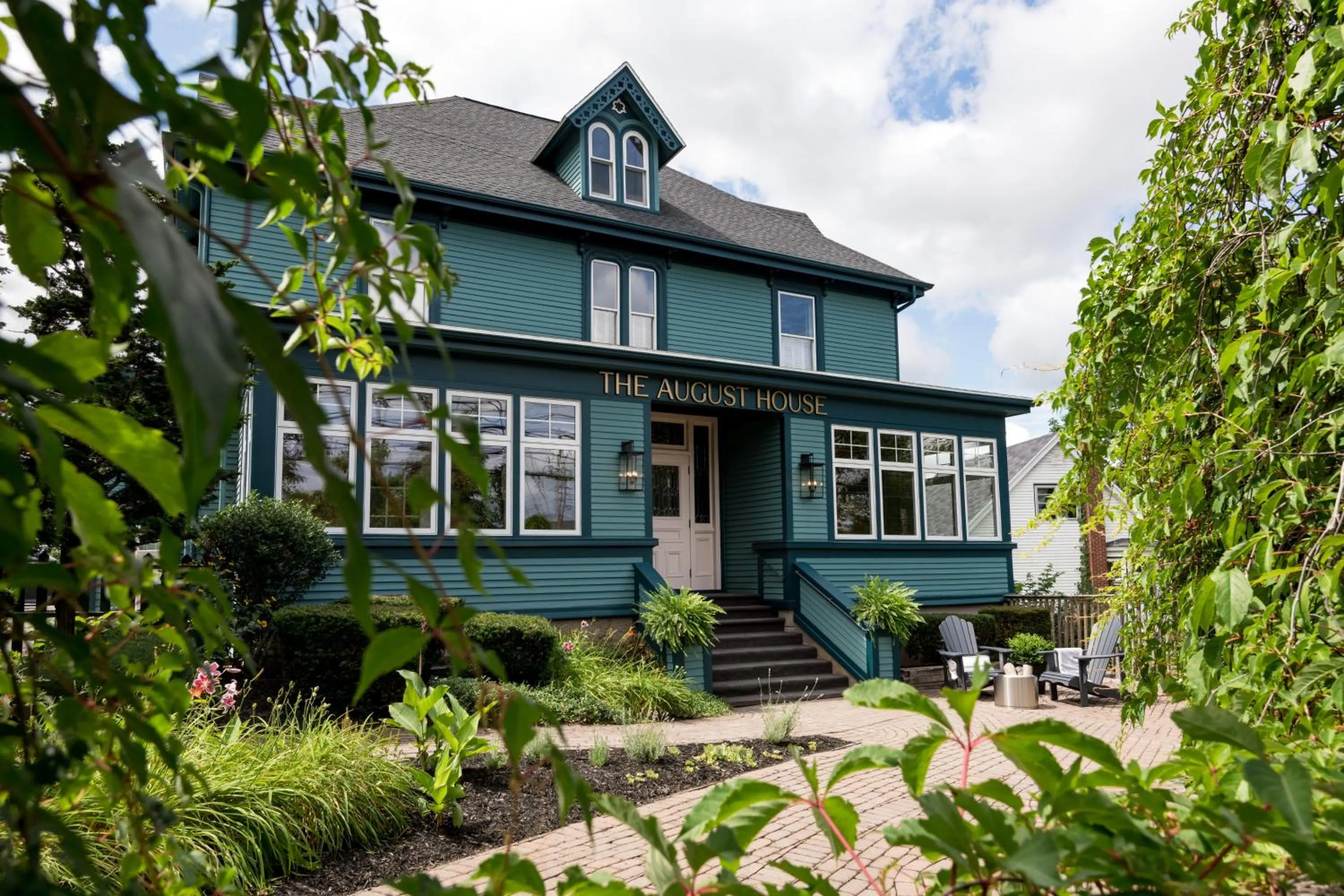 Garden view in The August House
